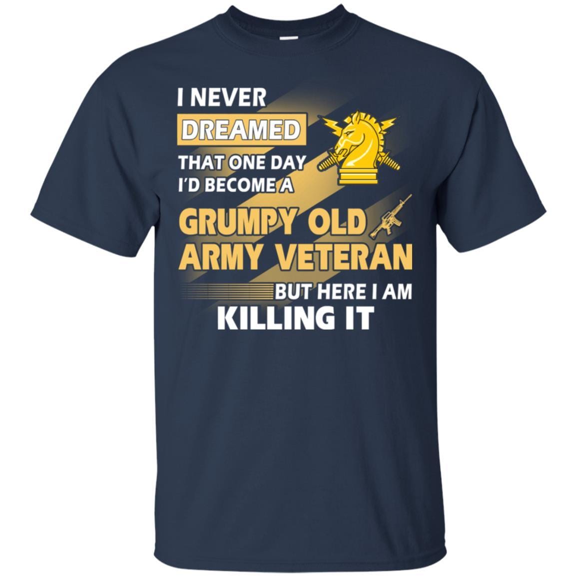 US Army T-Shirt "Psychological Ops Grumpy Old Veteran" On Front-TShirt-Army-Veterans Nation