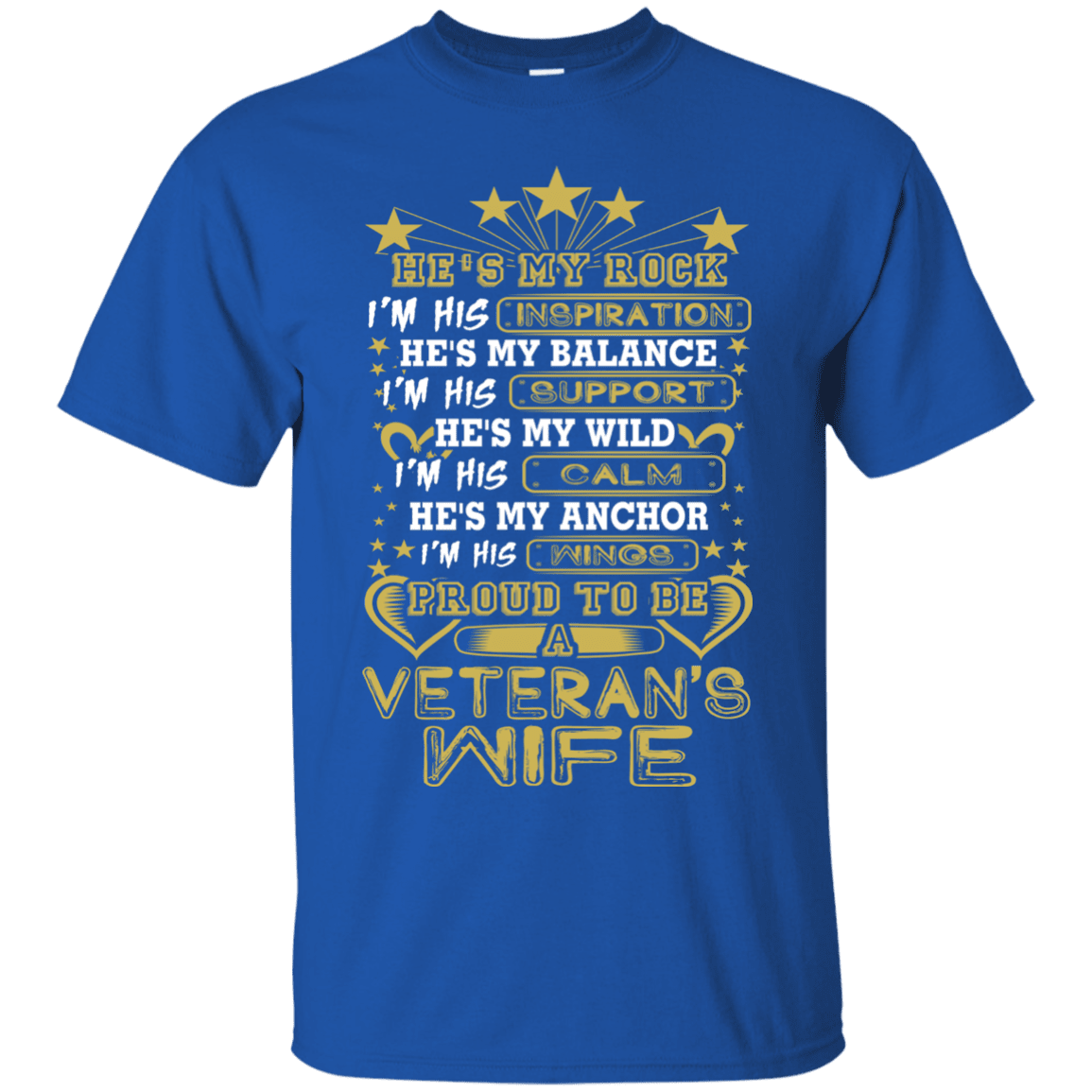 Military T-Shirt "Proud To Be A Veteran's Wife" -TShirt-General-Veterans Nation