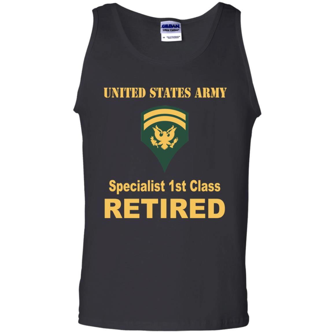 US Army E-6 SPC E6 Specialist Specialist 1st Class Reired Men T Shirt On Front-TShirt-Army-Veterans Nation