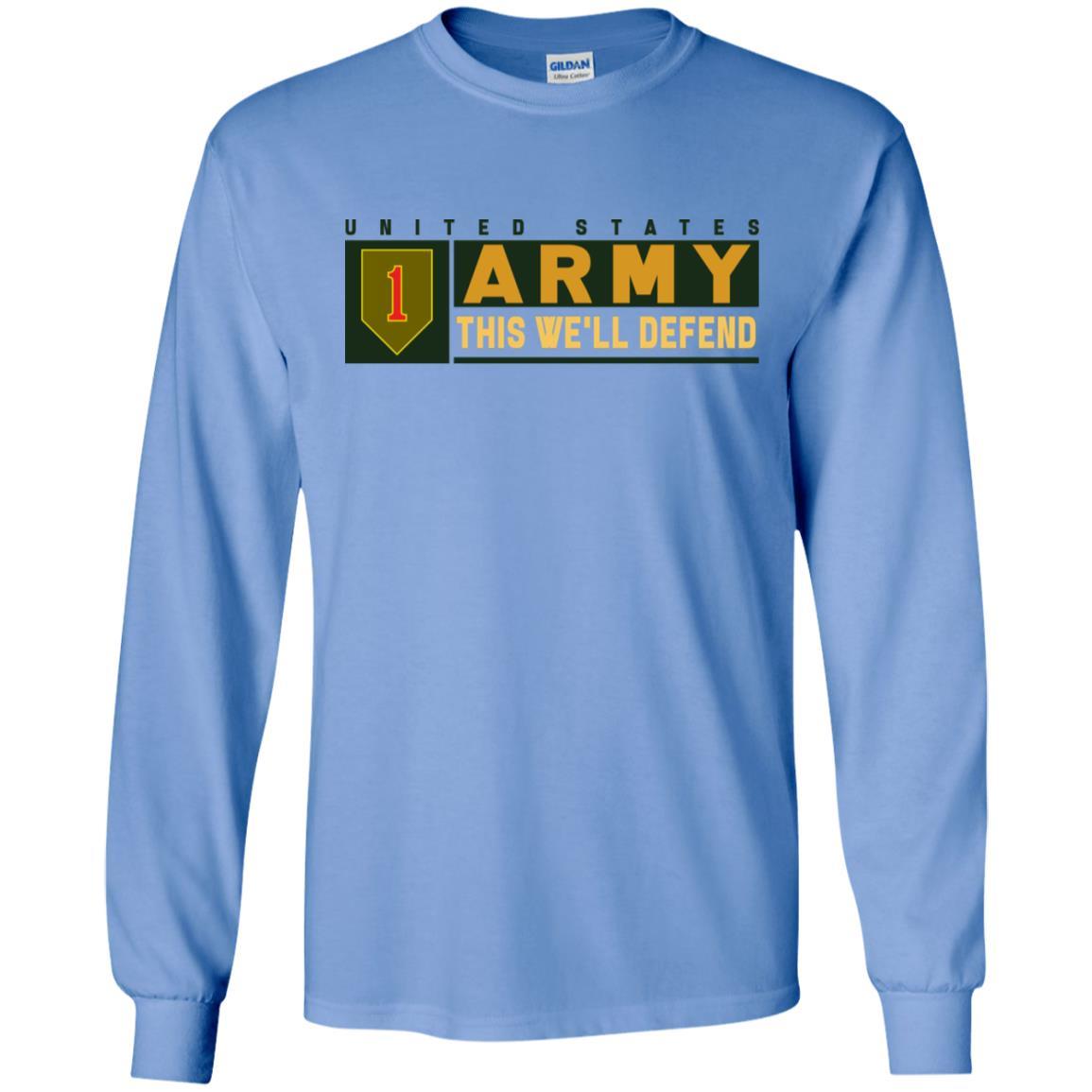 US Army 1st Infantry Division- This We'll Defend T-Shirt On Front For Men-TShirt-Army-Veterans Nation