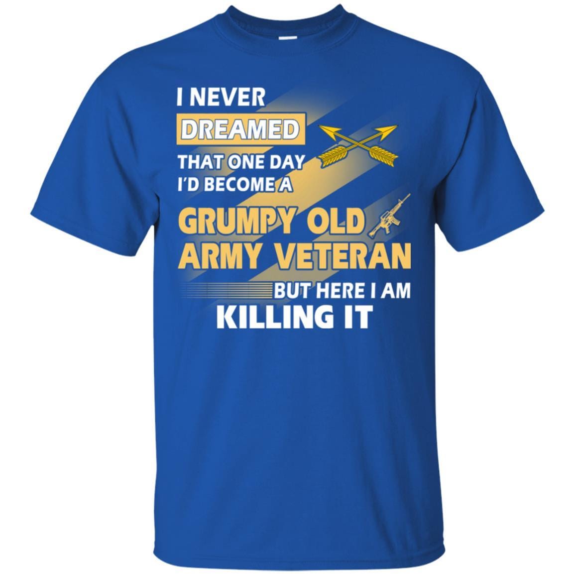 US Army T-Shirt "Special Forces (USASFC) Grumpy Old Veteran" On Front-TShirt-Army-Veterans Nation