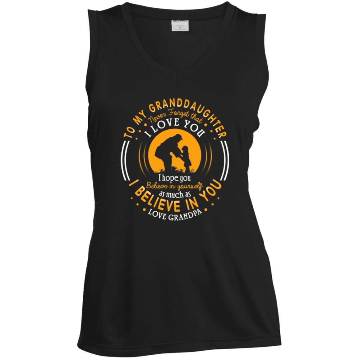 Military T-Shirt "Father's Day - To My Granddaughter I Belive In You - Women" Front-TShirt-General-Veterans Nation