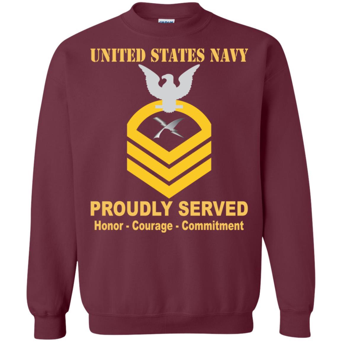 U.S Navy Cryptologic technician Navy CT E-7 Rating Badges Proudly Served T-Shirt For Men On Front-TShirt-Navy-Veterans Nation