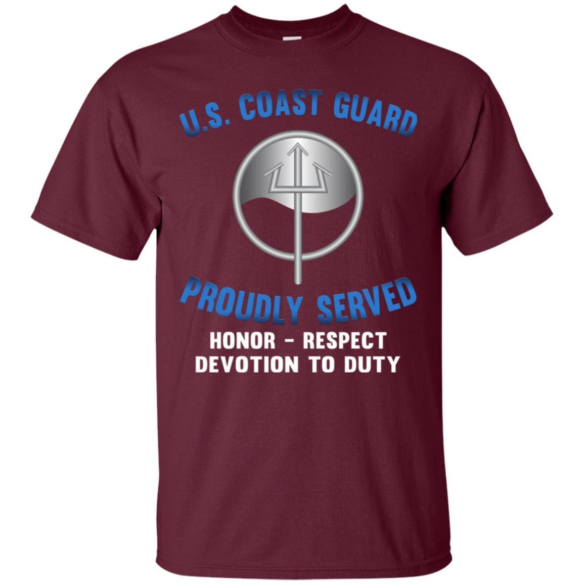 USCG MARINE SCIENCE TECHNICIAN MST Logo Proudly Served T-Shirt For Men On Front-TShirt-USCG-Veterans Nation