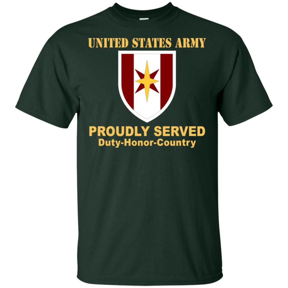 US ARMY 44 MEDICAL BRIGADE- Proudly Served T-Shirt On Front For Men-TShirt-Army-Veterans Nation