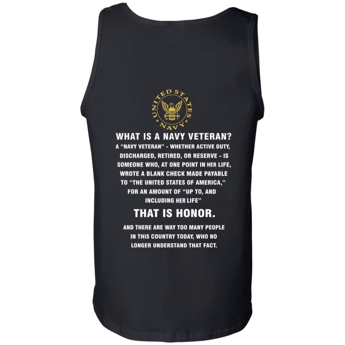 US Navy - What Is An Army Veteran T-Shirt On Back-Apparel-Veterans Nation