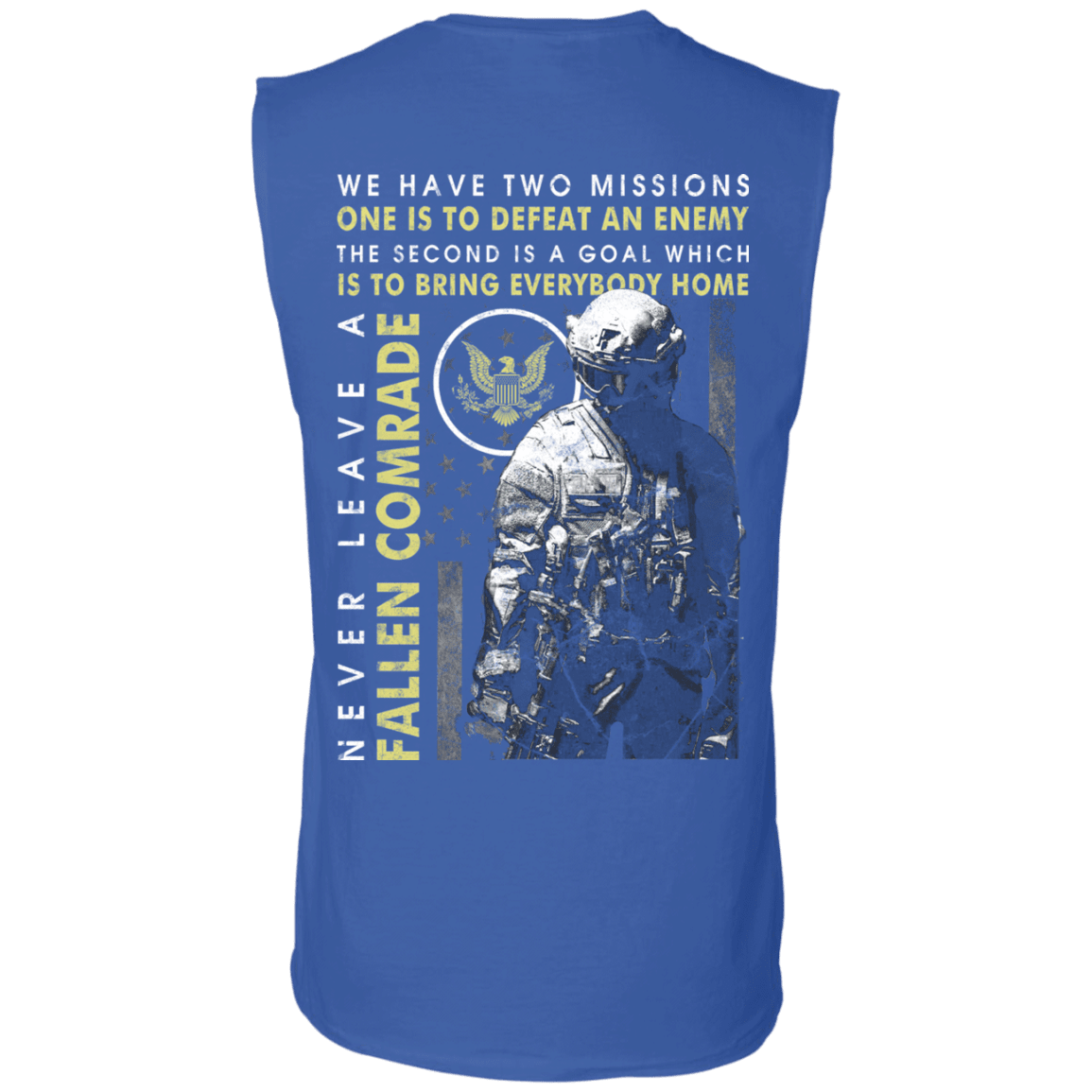 Never Leave A Fallen Comrade Army Men Back T Shirts-TShirt-Army-Veterans Nation