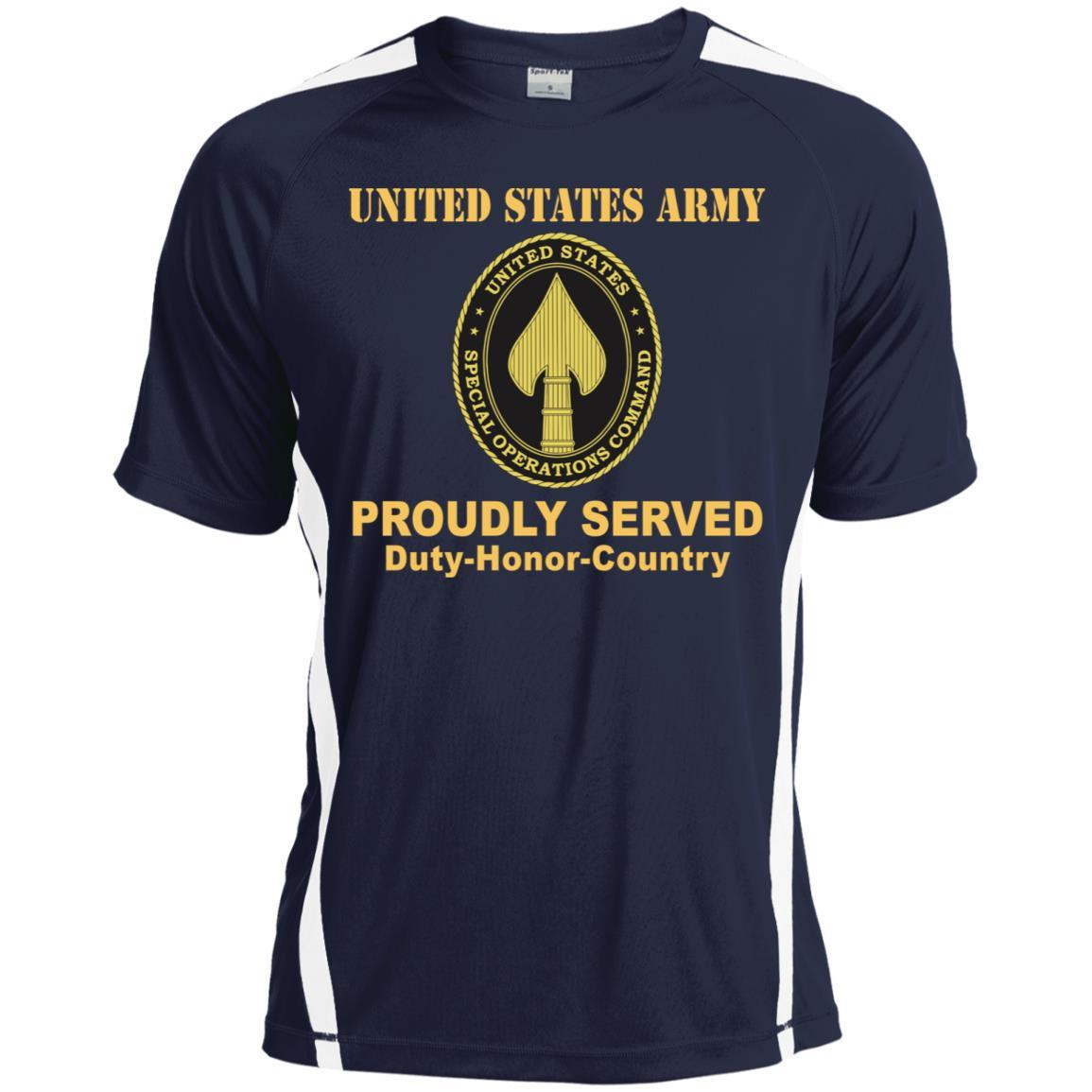 US ARMY USA ELEMENT SPECIAL OPERATIONS COMMAND- Proudly Served T-Shirt On Front For Men-TShirt-Army-Veterans Nation
