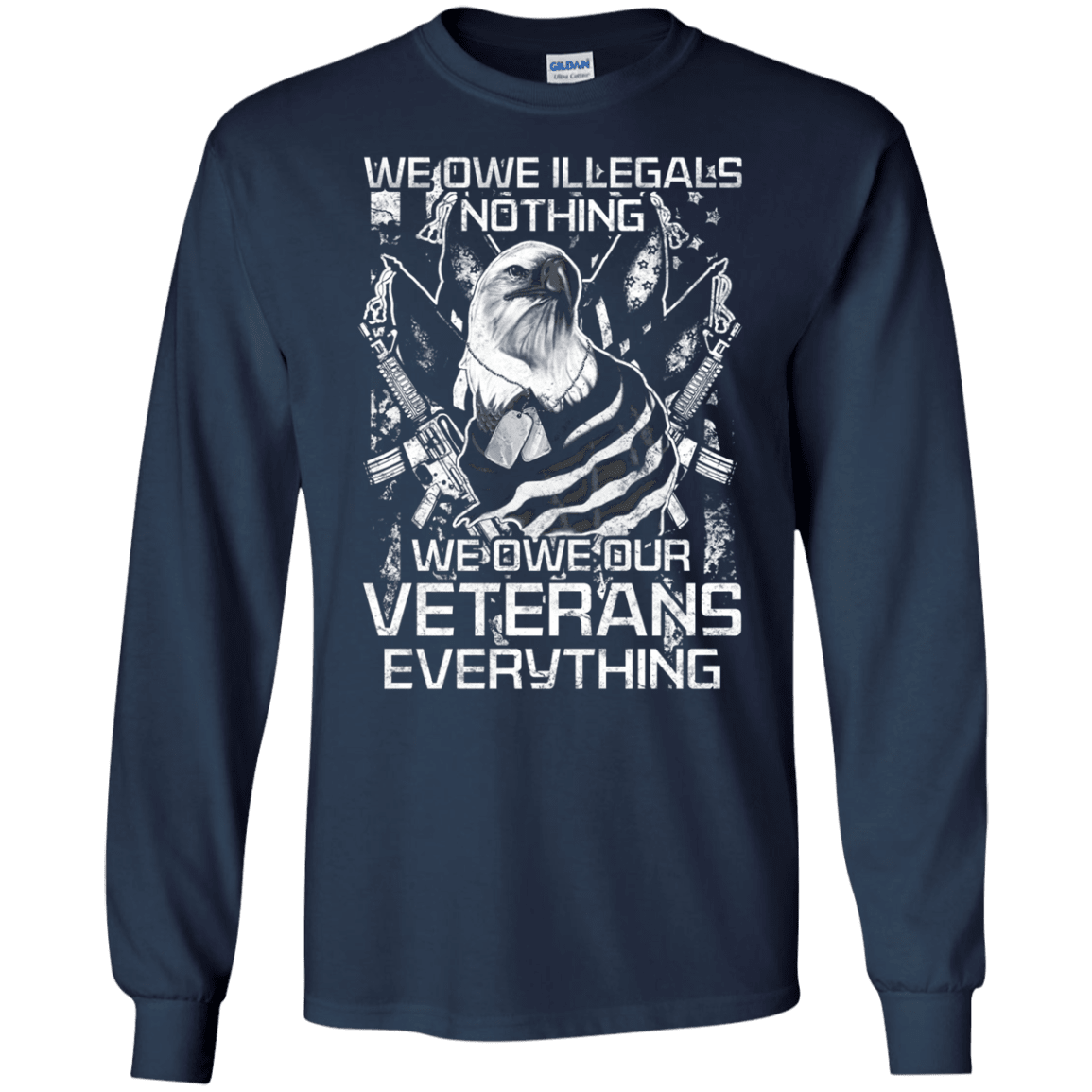 Military T-Shirt "We Owe Our Veterans Everything Men" Front-TShirt-General-Veterans Nation