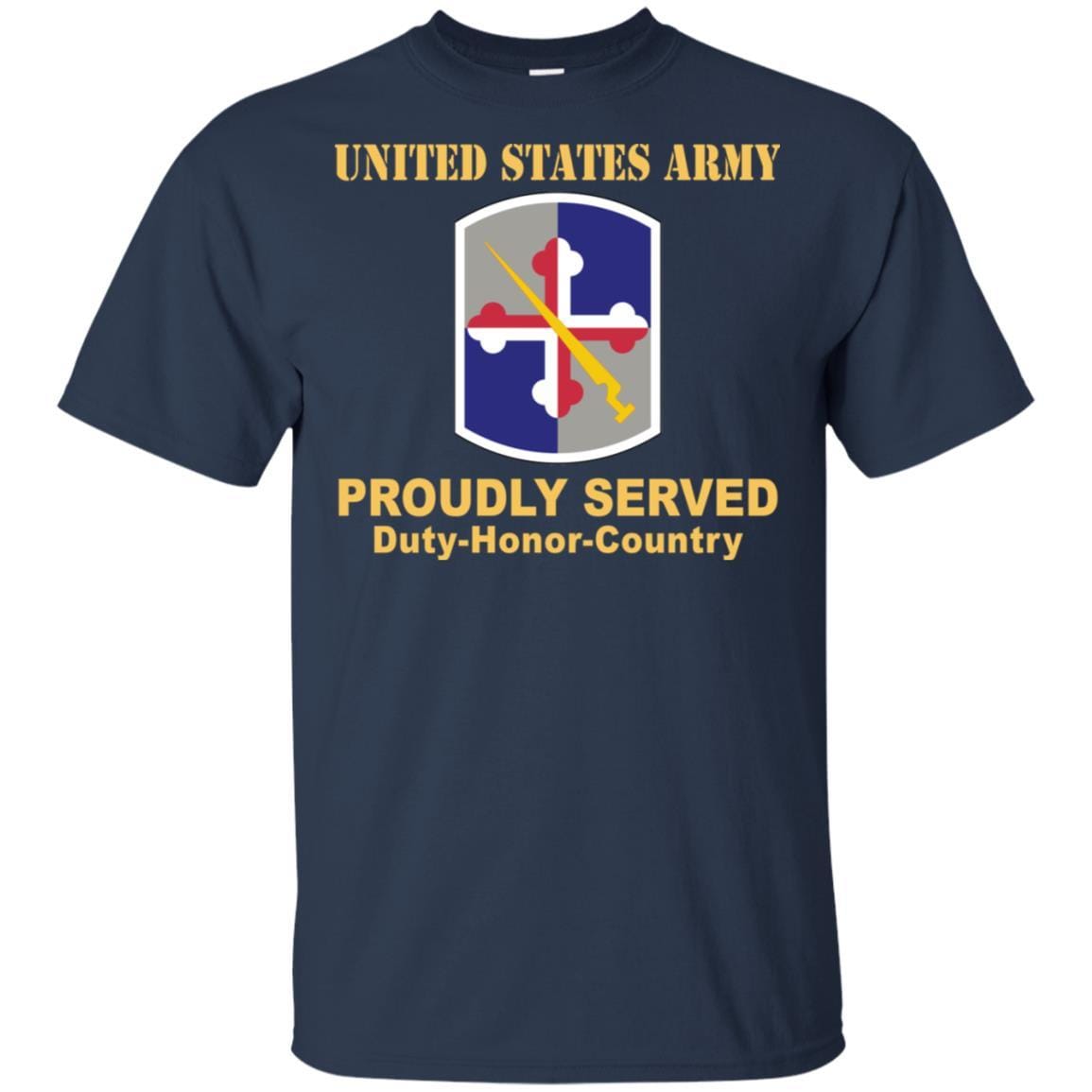 US ARMY 58TH EXPEDITIONARY MILITARY INTELLIGENCE BRIGADE - Proudly Served T-Shirt On Front For Men-TShirt-Army-Veterans Nation