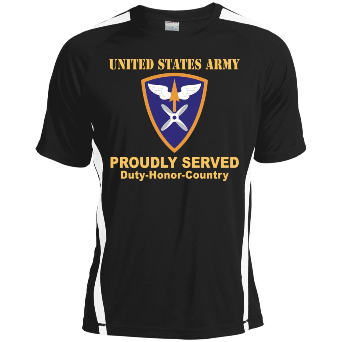 US ARMY 110TH AVIATION BRIGADE- Proudly Served T-Shirt On Front For Men-TShirt-Army-Veterans Nation