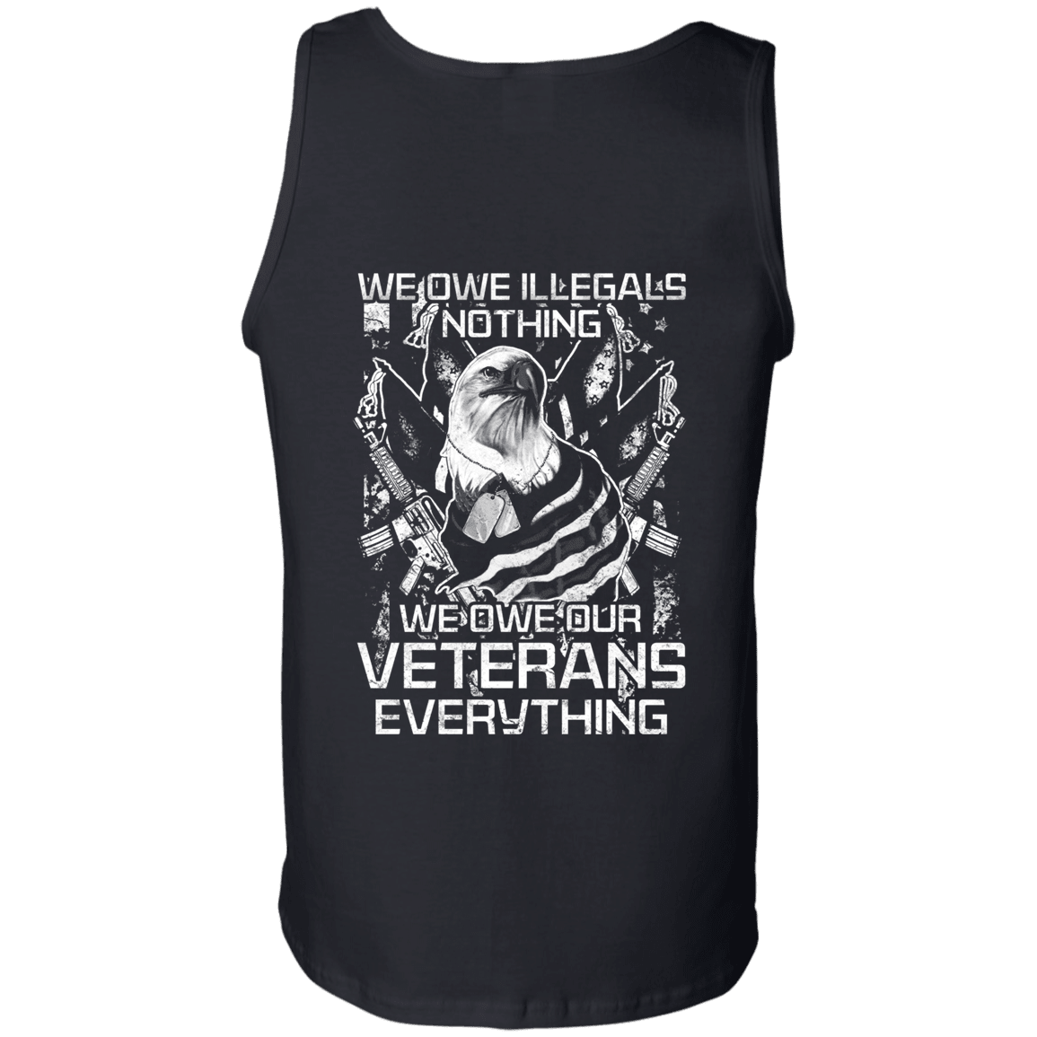 Military T-Shirt "We Owe Our Veterans Everything" Men Back-TShirt-General-Veterans Nation