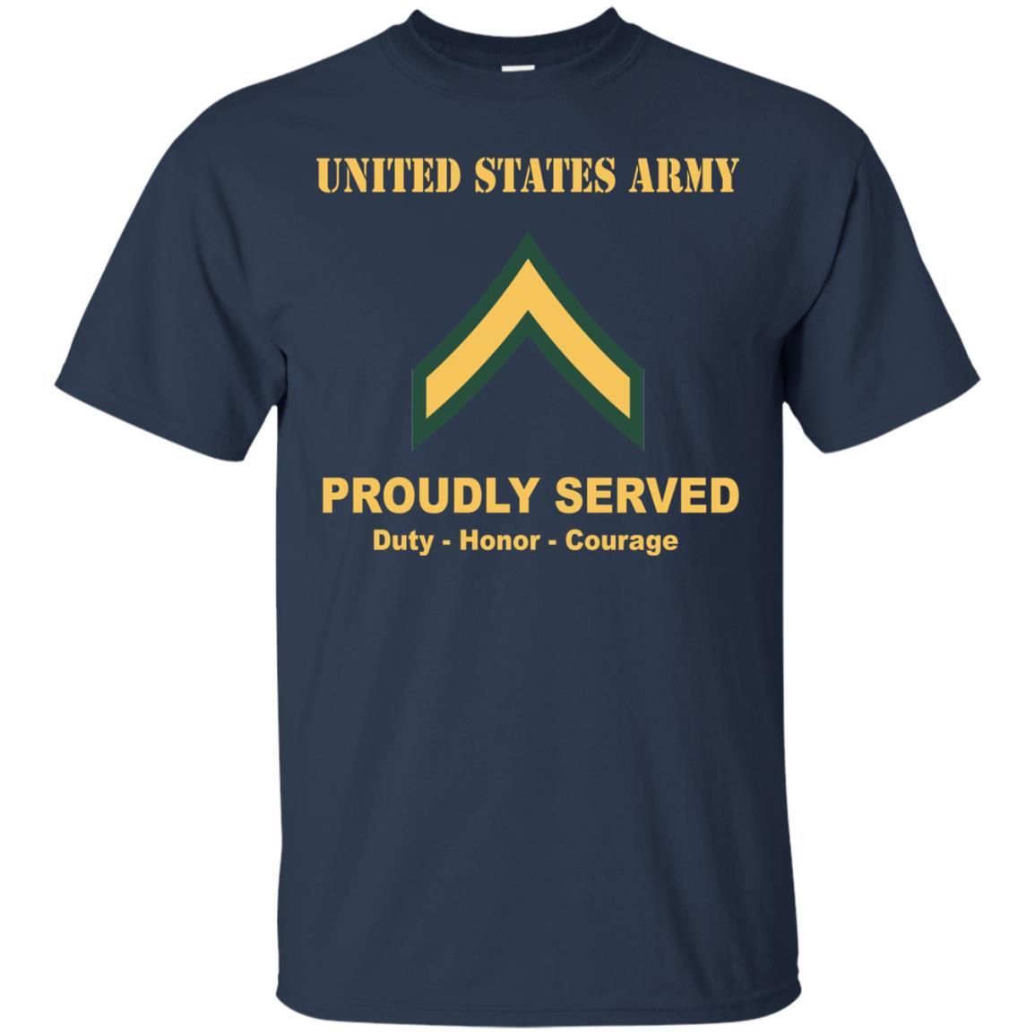 Army E-2 PV2 E2 Private Second Class Ranks Men Front Shirt US Army Rank-TShirt-Army-Veterans Nation