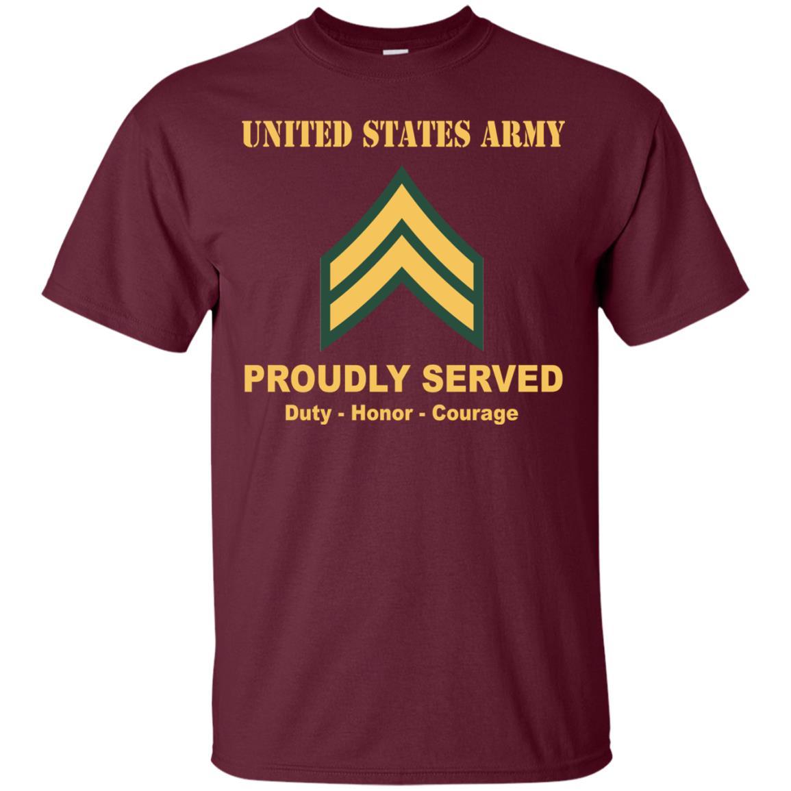 US Army E-4 Corporal E4 CPL Noncommissioned Officer Ranks Men Front Shirt US Army Rank-TShirt-Army-Veterans Nation