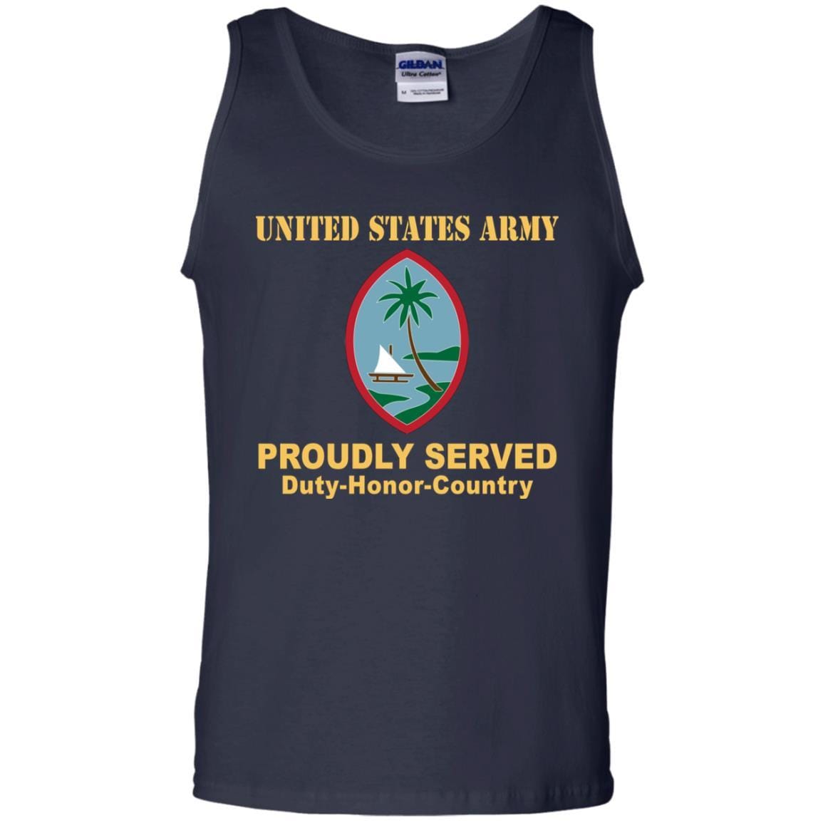 US ARMY CSIB GUAM ARMY NATIONAL GUARD ELEMENT JOINT FORCE HEADQUARTERS- Proudly Served T-Shirt On Front For Men-TShirt-Army-Veterans Nation