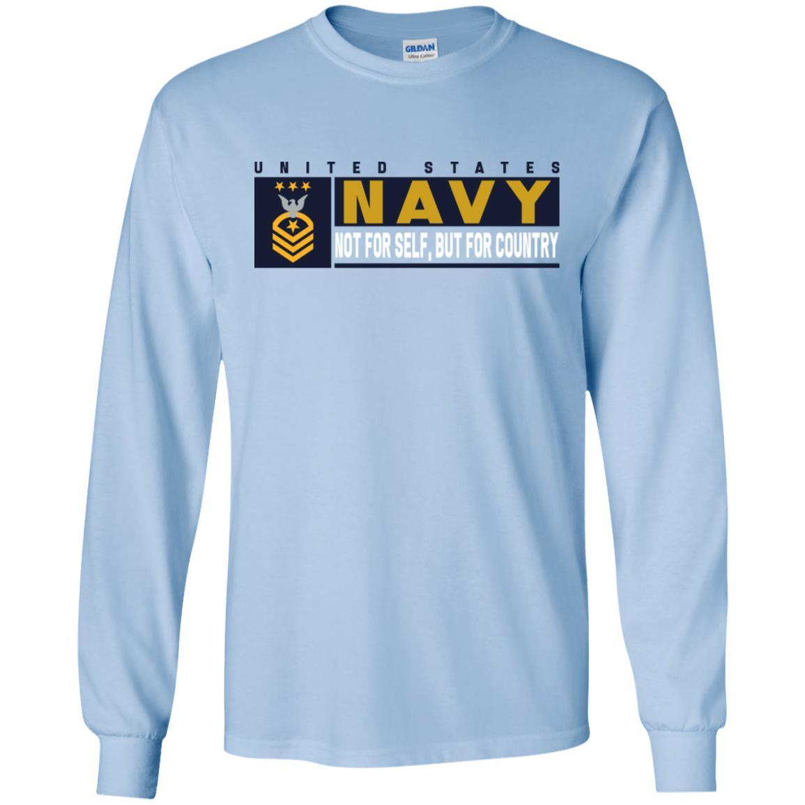 US Navy E-9 Master Chief Petty Officer Of The Navy E9 MCPON Not For Self, But For Country Long Sleeve - Pullover Hoodie-TShirt-Navy-Veterans Nation