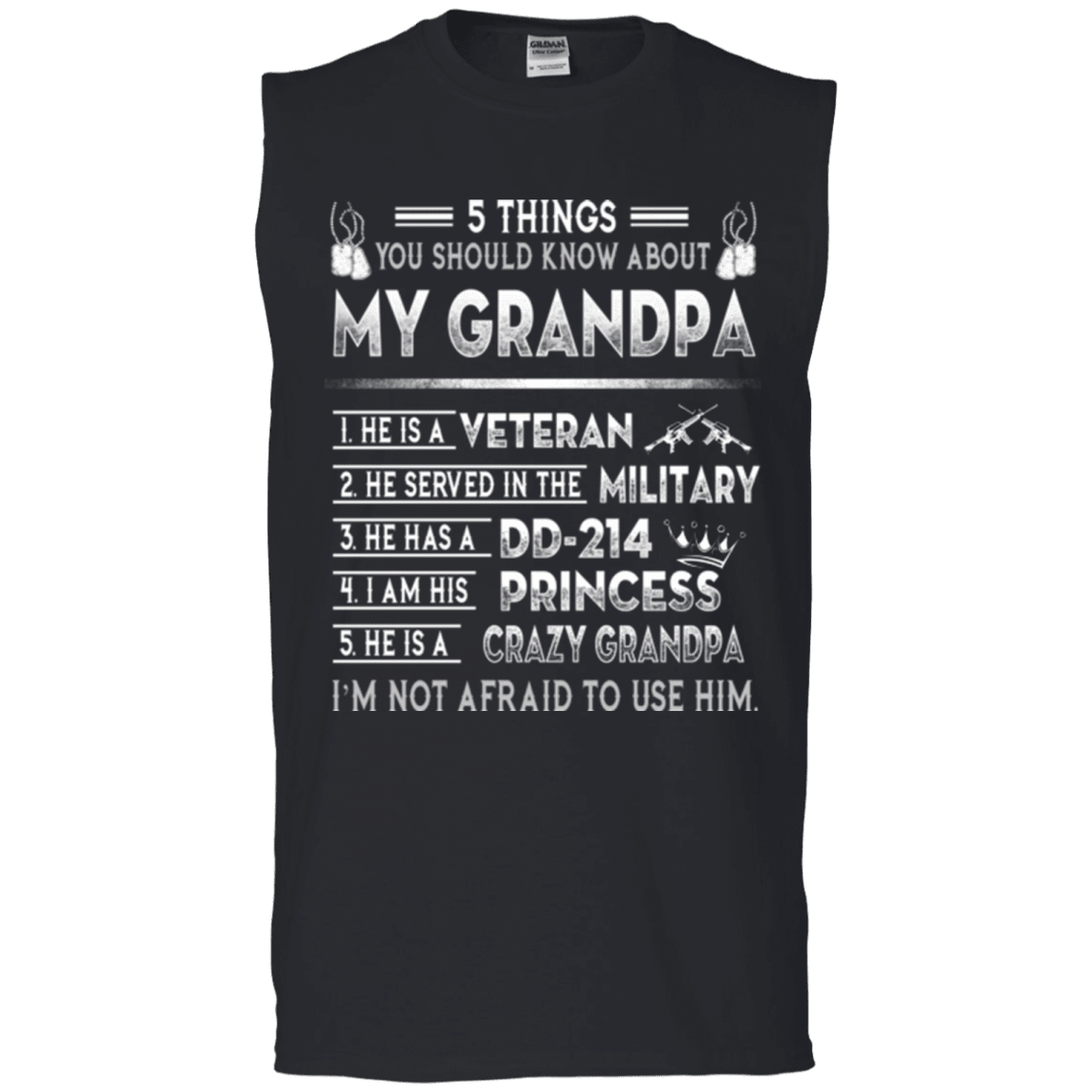 Military T-Shirt "5 Thing You Know My Grandpa Veteran DD 214"-TShirt-General-Veterans Nation