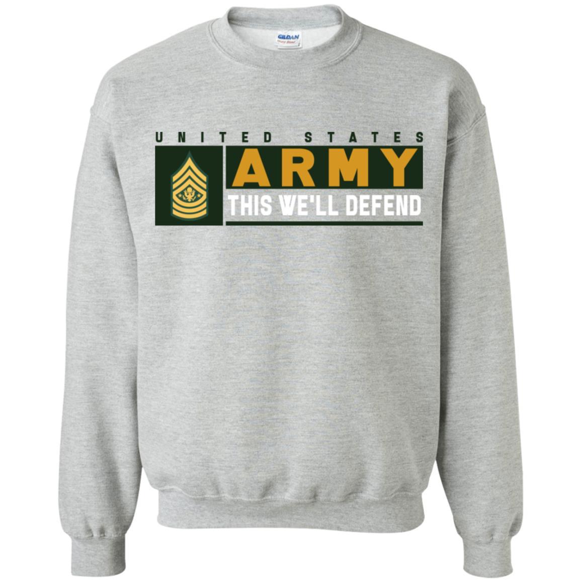 US Army E-9 SMA This We Will Defend Long Sleeve - Pullover Hoodie-TShirt-Army-Veterans Nation