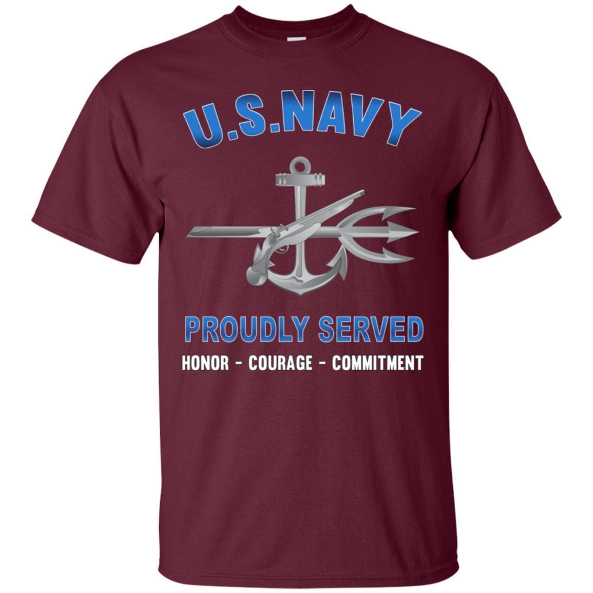 Navy Special Warfare Operator Navy SO - Proudly Served T-Shirt For Men On Front-TShirt-Navy-Veterans Nation
