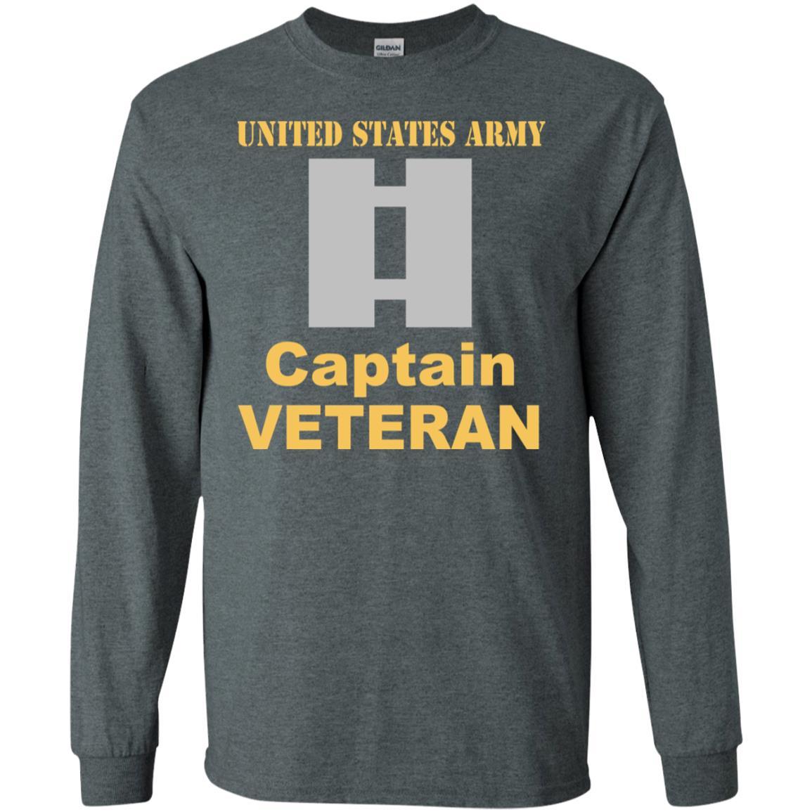 US Army O-3 Captain O3 CPT Commissioned Officer Veteran Men T Shirt On Front-TShirt-Army-Veterans Nation