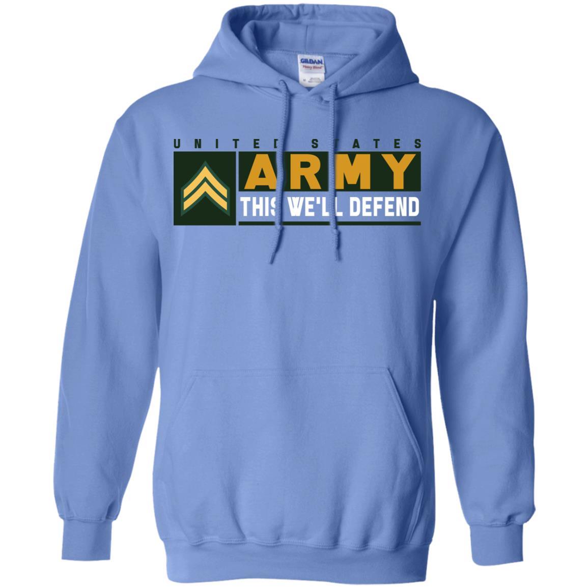 US Army E-4 Corporal This We Will Defend Long Sleeve - Pullover Hoodie-TShirt-Army-Veterans Nation