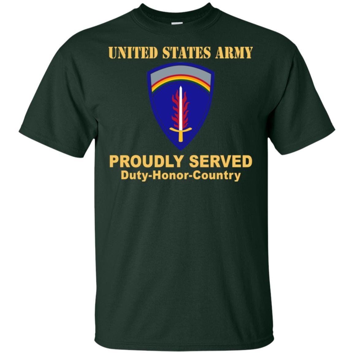 UNITED STATES ARMY EUROPE- Proudly Served T-Shirt On Front For Men-TShirt-Army-Veterans Nation