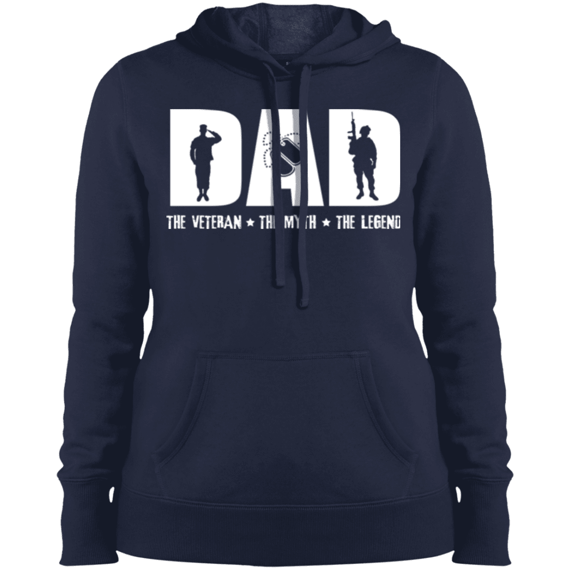 Military T-Shirt "Dad The Veteran - The Myth - The Legend - Women" Front-TShirt-General-Veterans Nation