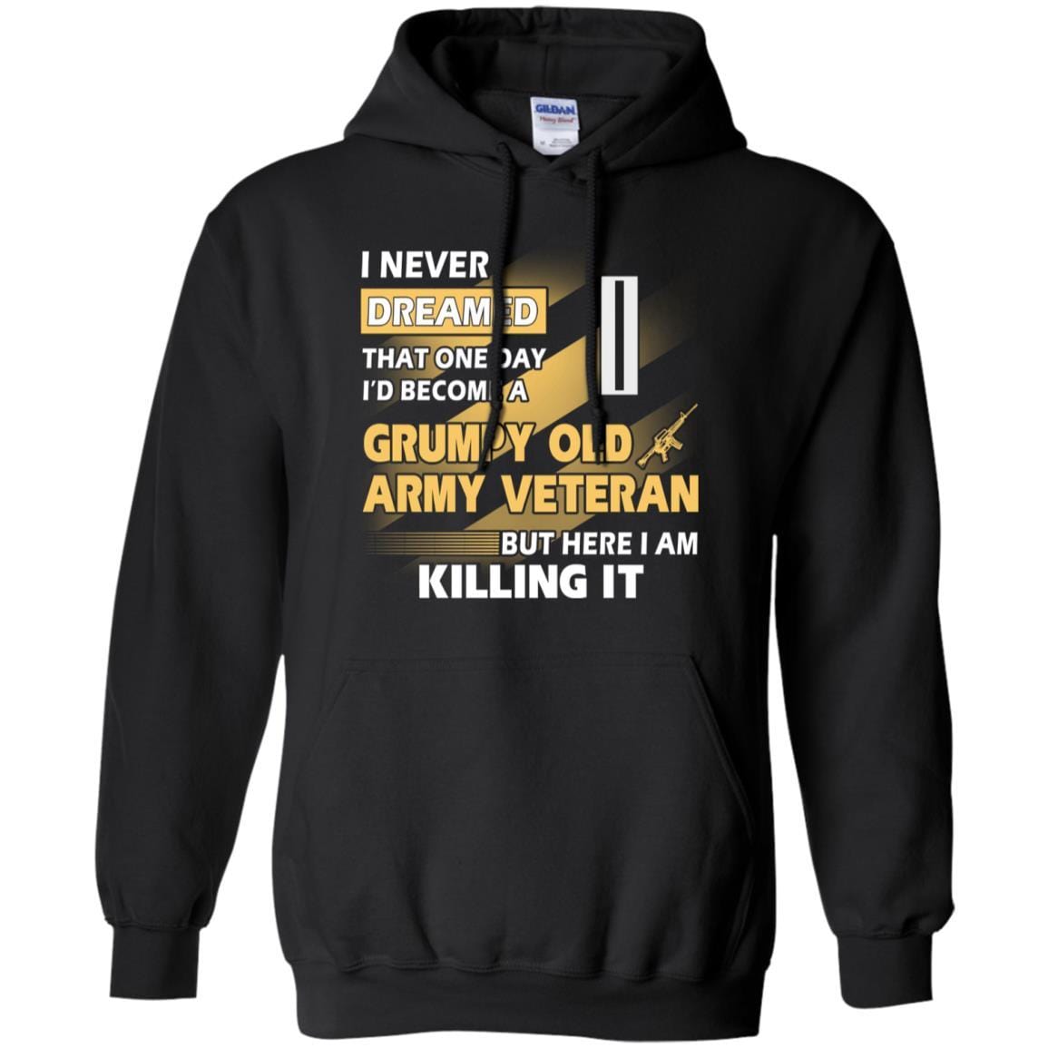 US Army T-Shirt "Grumpy Old Veteran" W-5 Chief Warrant Officer 5(CW5) On Front-TShirt-Army-Veterans Nation