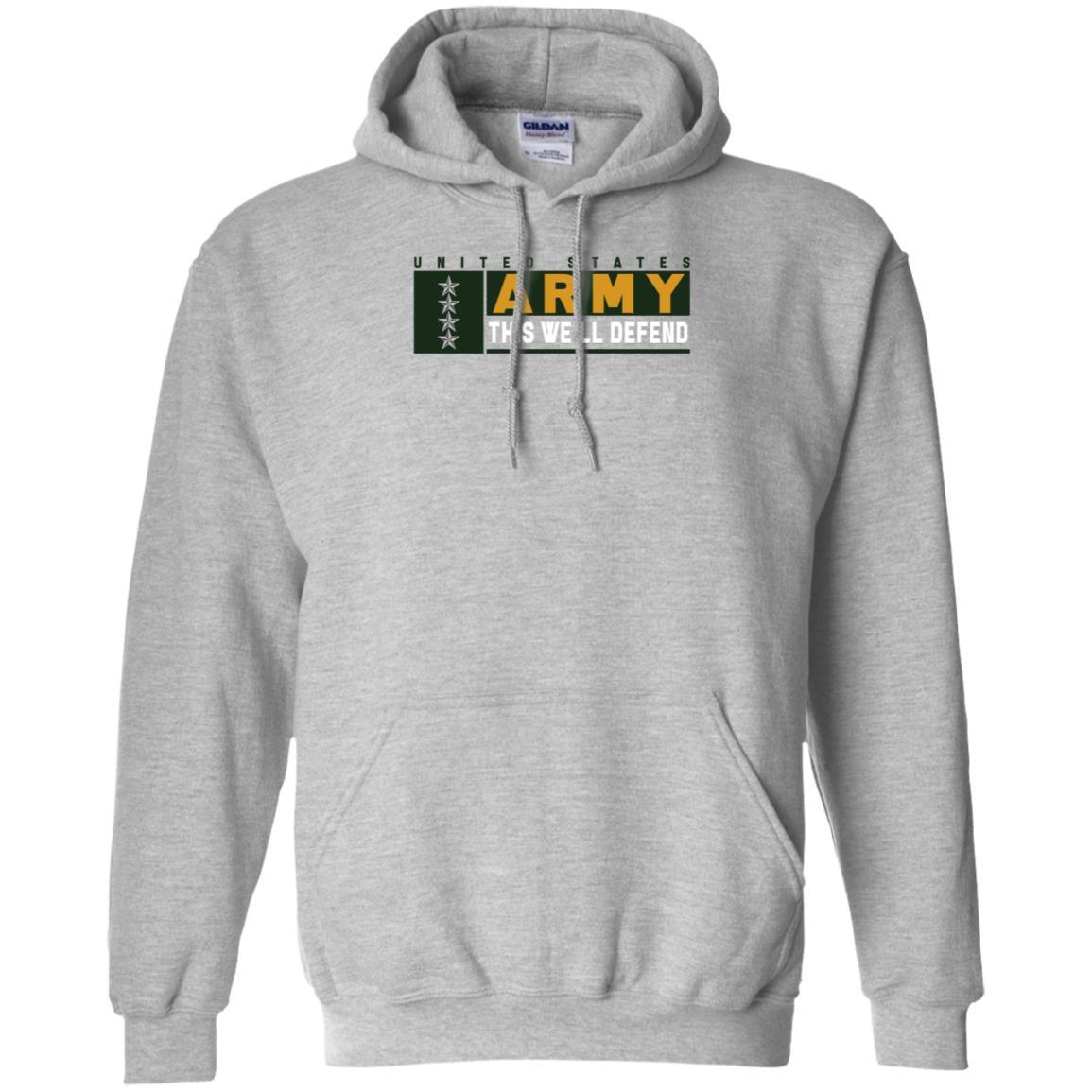 US Army O-10 This We Will Defend Long Sleeve - Pullover Hoodie-TShirt-Army-Veterans Nation