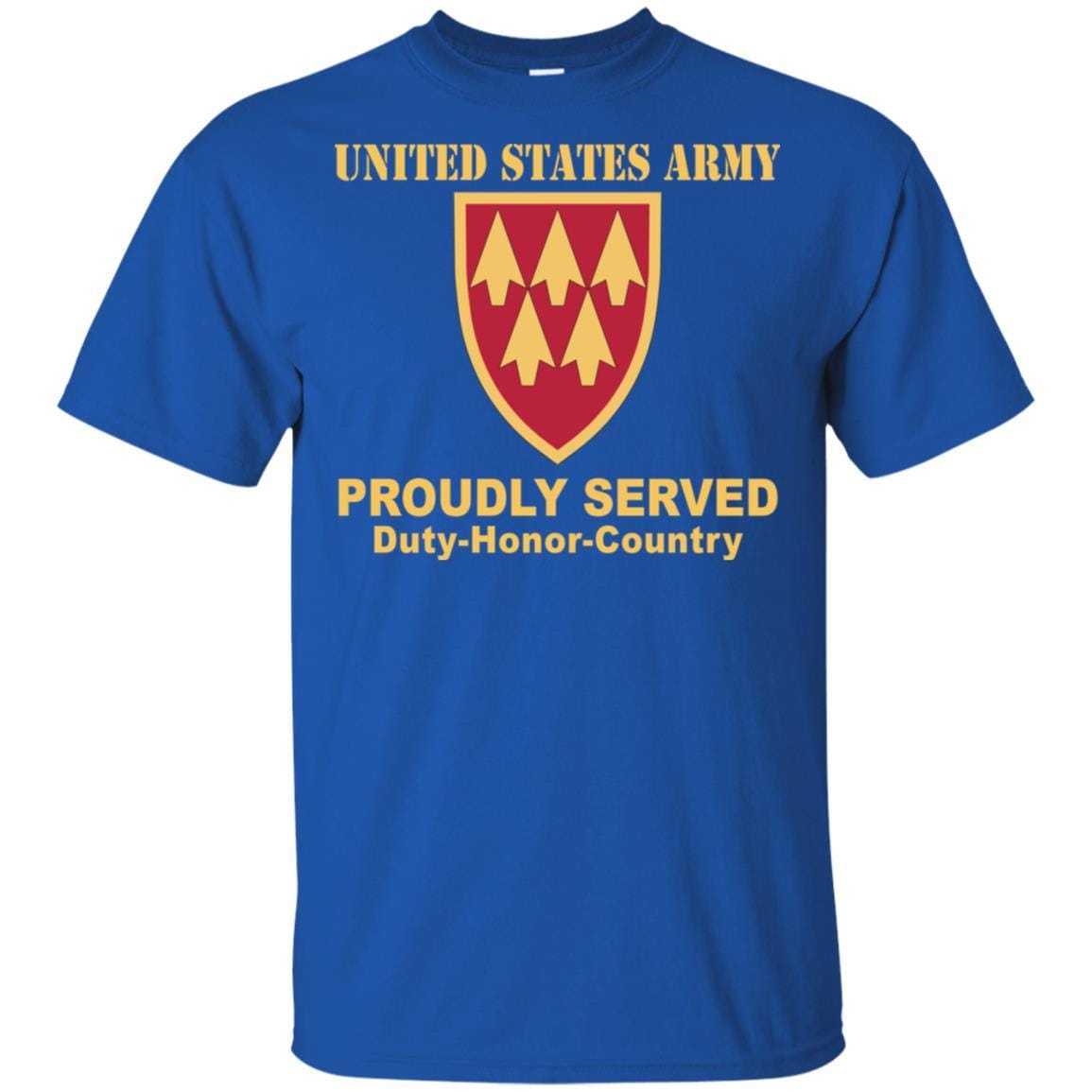 US ARMY 32ND AIR AND MISSILE DEFENSE COMMAND - Proudly Served T-Shirt On Front For Men-TShirt-Army-Veterans Nation