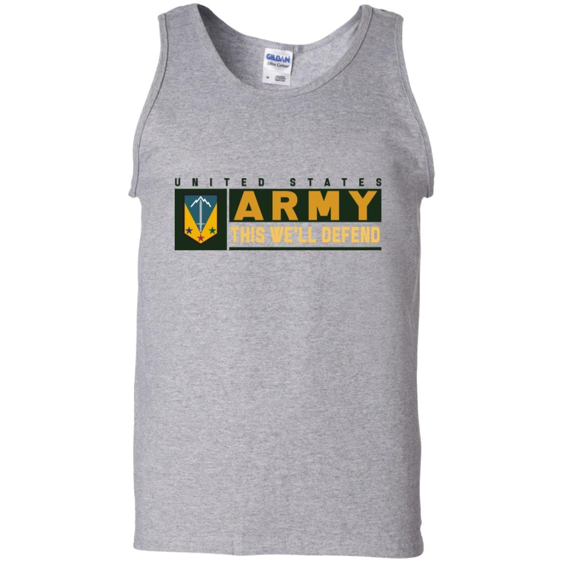 US Army 3RD MANEUVER ENHANCEMENT BRIGADE- This We'll Defend T-Shirt On Front For Men-TShirt-Army-Veterans Nation