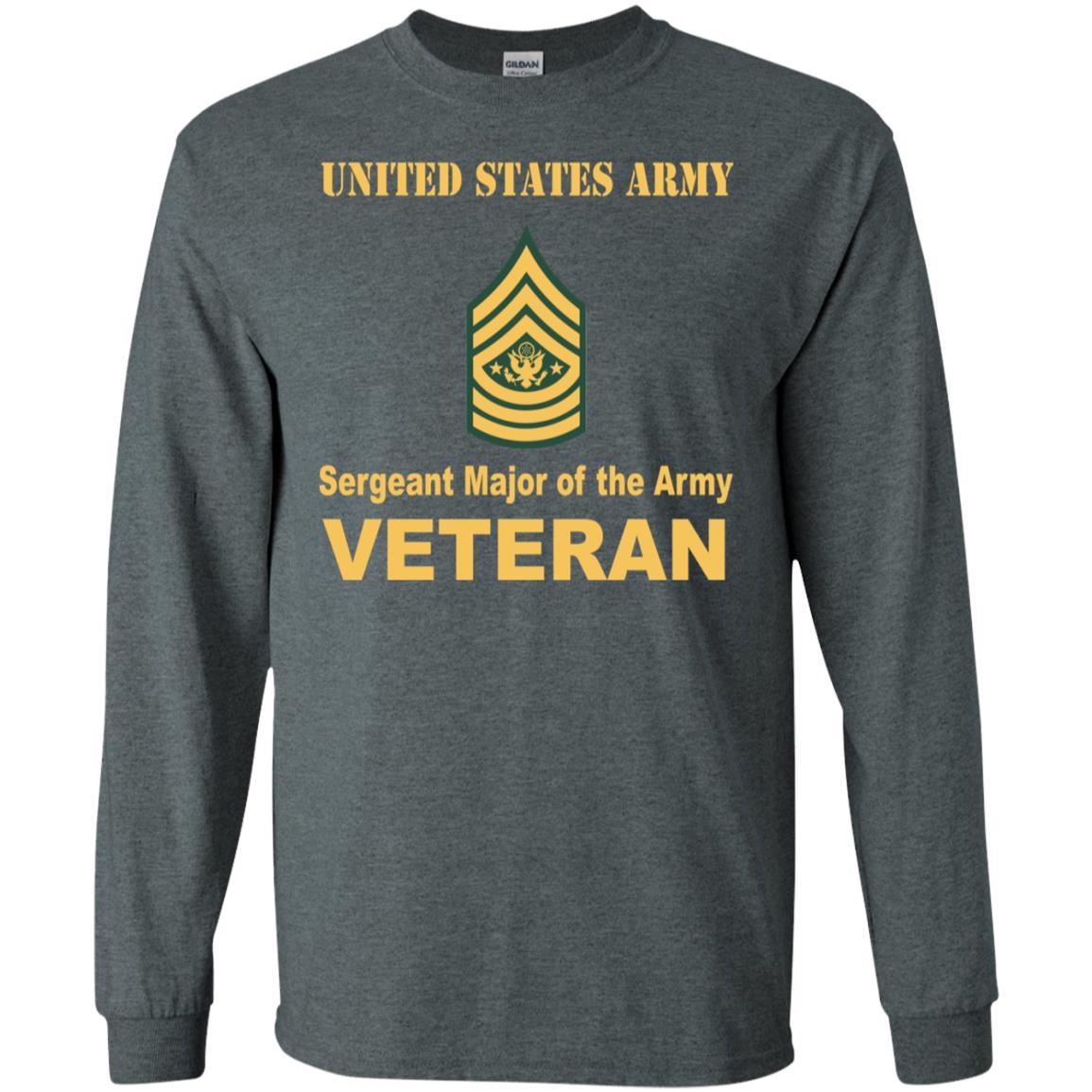 US Army E-9 Sergeant Major of the Army E9 SMA Noncommissioned Officer Veteran Men T Shirt On Front-TShirt-Army-Veterans Nation