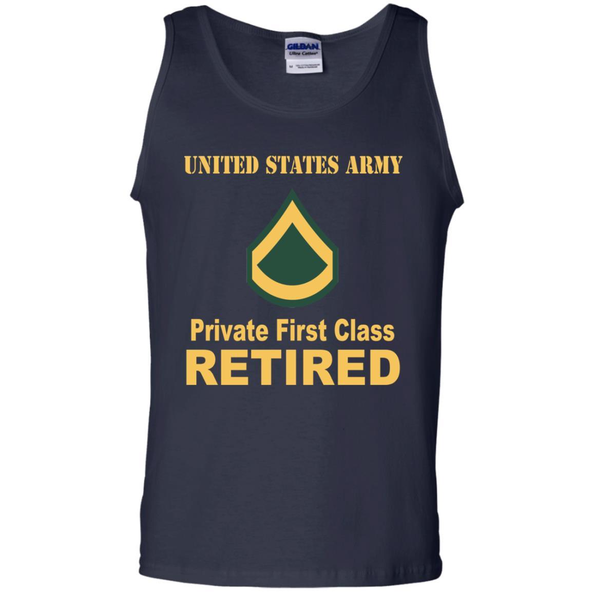 Army E-3 PFC E3 Private First Class Enlisted Soldier Retired Men T Shirt On Front-TShirt-Army-Veterans Nation