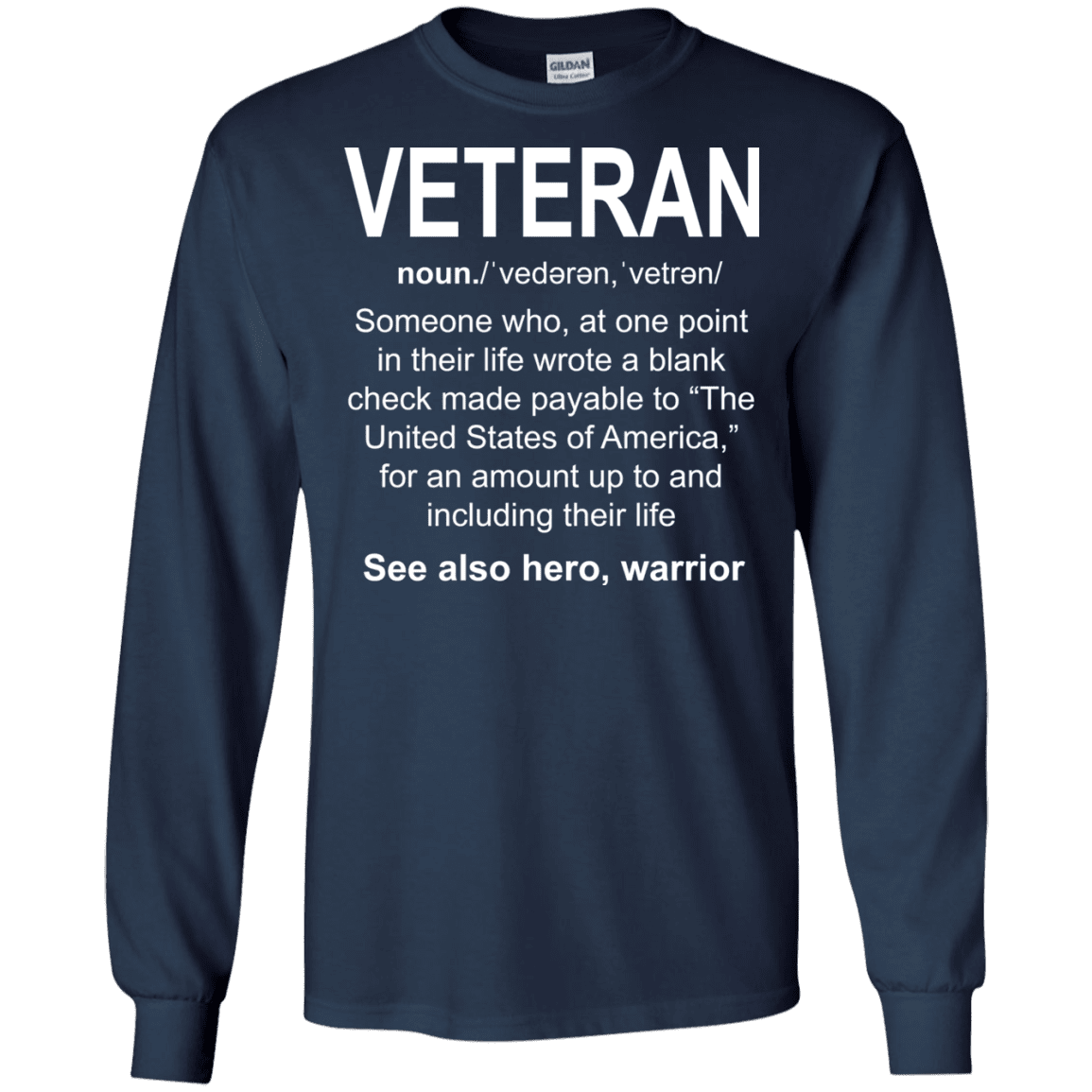 Military T-Shirt "Who Is A Veteran Men" Front-TShirt-General-Veterans Nation