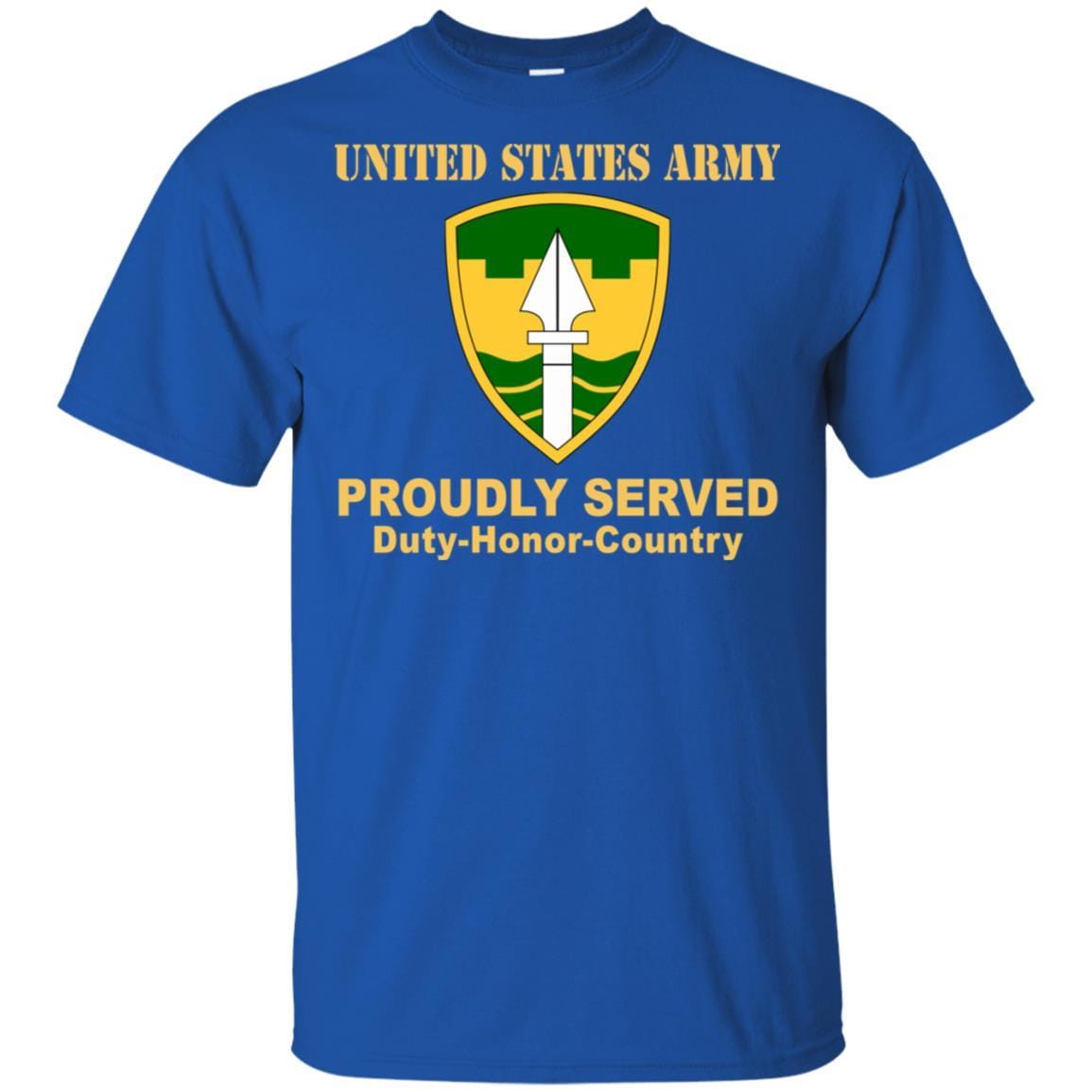 US ARMY 43 MILITARY POLICE BRIGADE- Proudly Served T-Shirt On Front For Men-TShirt-Army-Veterans Nation