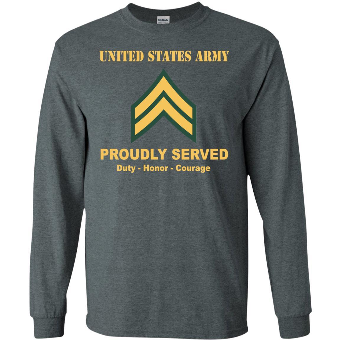 US Army E-4 Corporal E4 CPL Noncommissioned Officer Ranks Men Front Shirt US Army Rank-TShirt-Army-Veterans Nation