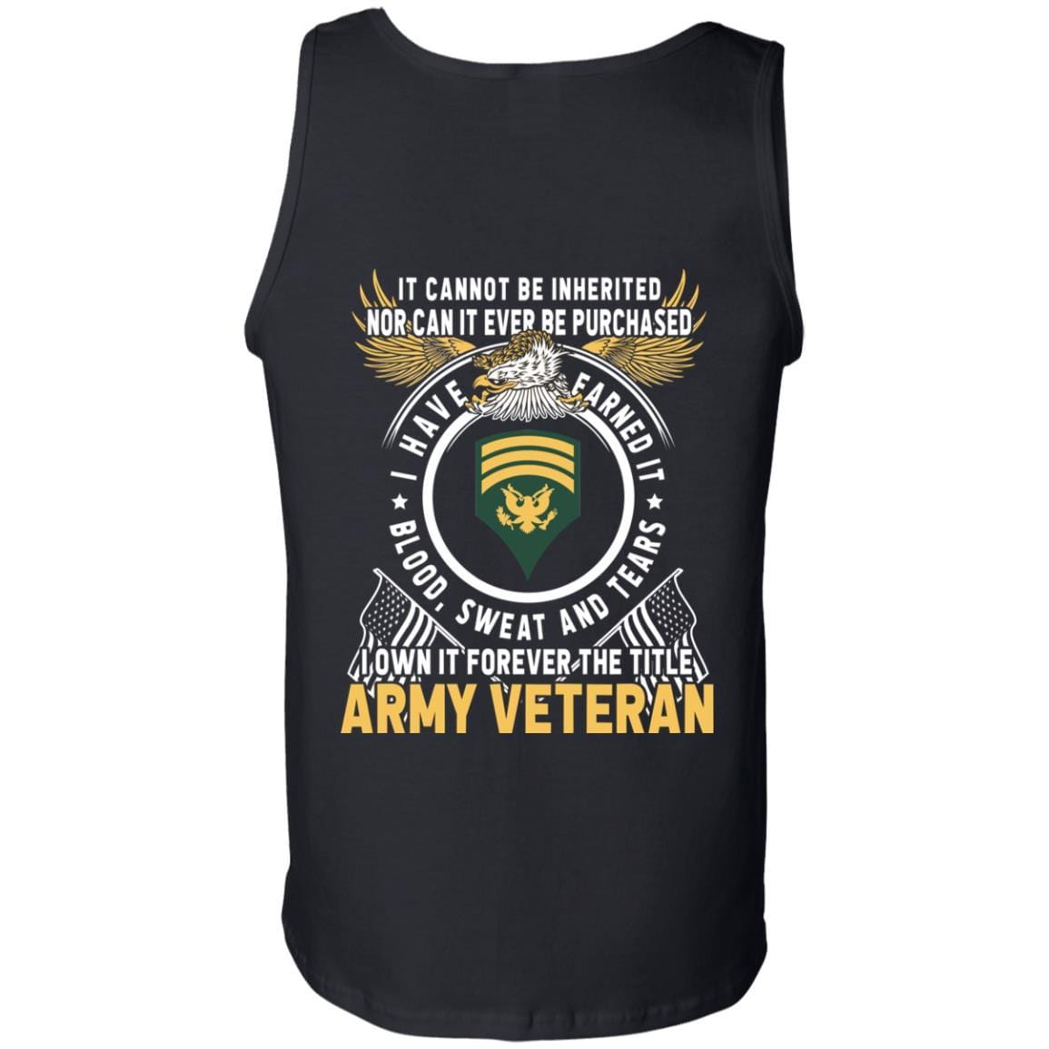 US Army E-7 SPC E7 Specialist Ranks T-Shirt For Men On Back-TShirt-Army-Veterans Nation