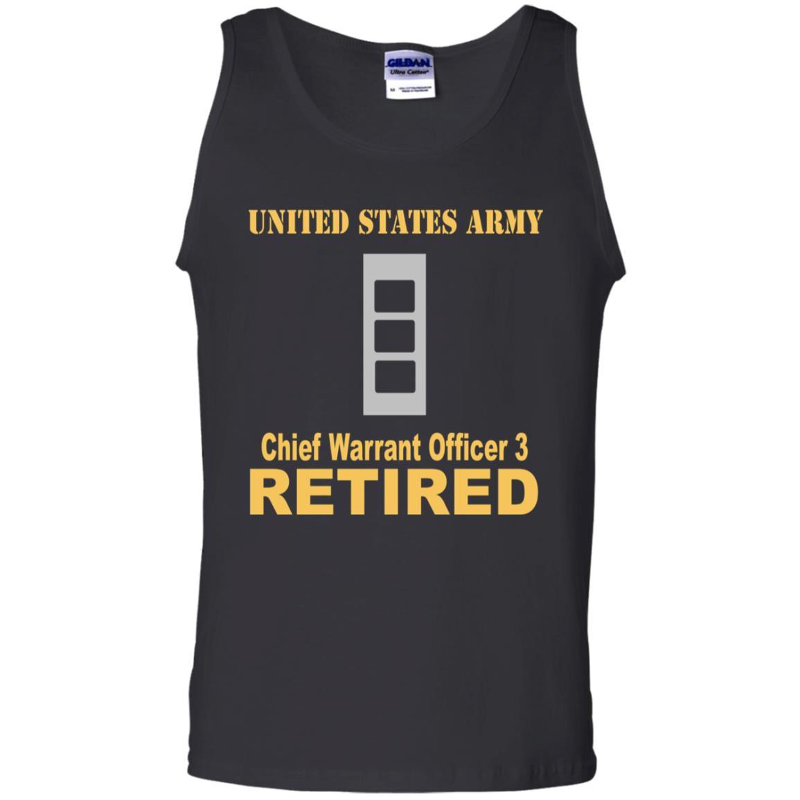US Army W-3 Chief Warrant Officer 3 W3 CW3 Warrant Officer Retired Men T Shirt On Front-TShirt-Army-Veterans Nation