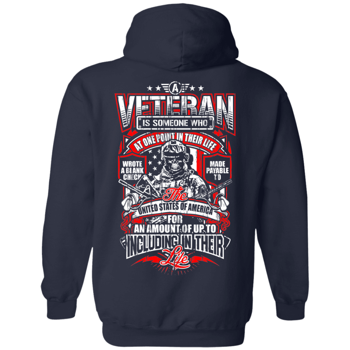 Military T-Shirt "A Veteran" Men Back-TShirt-General-Veterans Nation