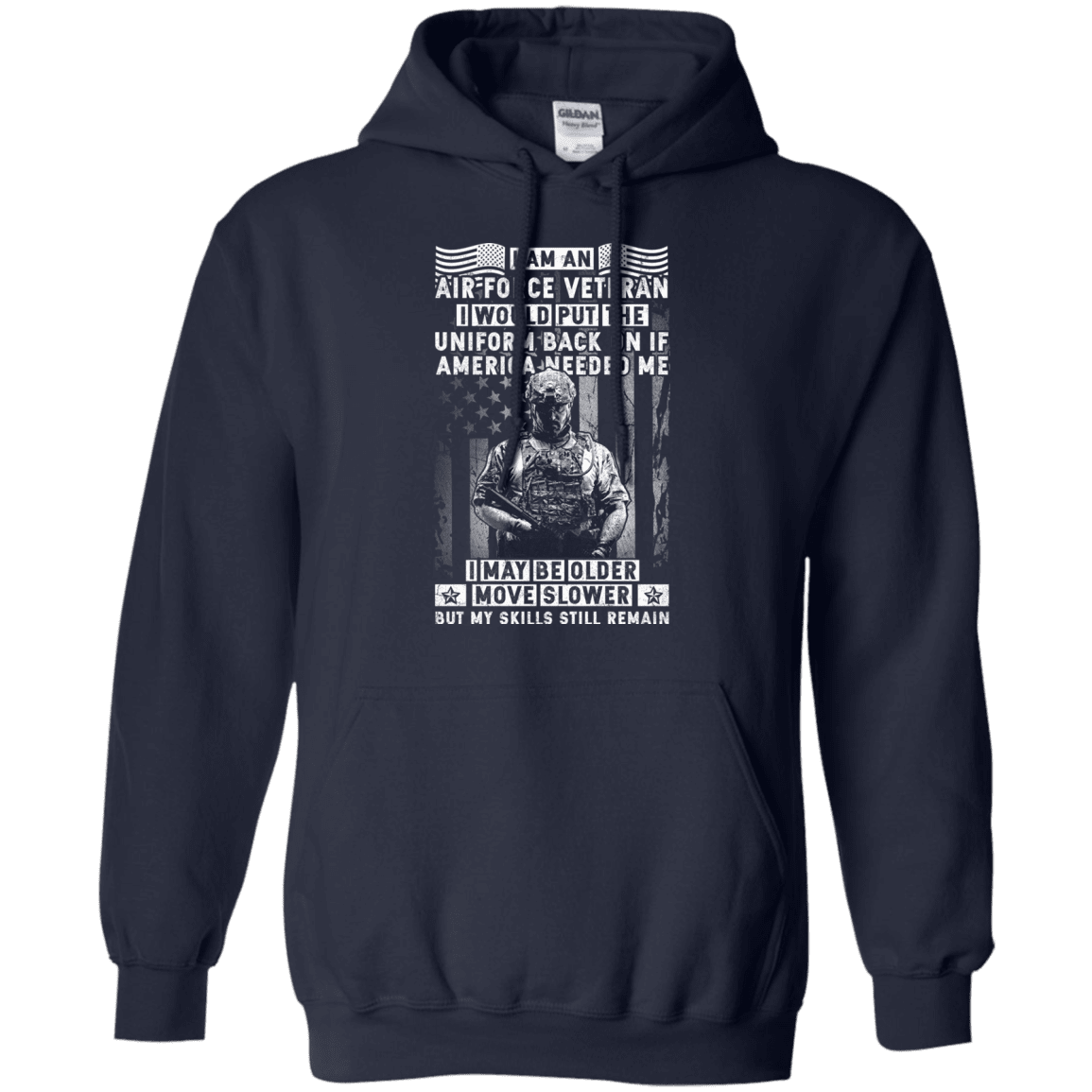 I am an Air Force Veteran Men Front T Shirt-TShirt-USAF-Veterans Nation