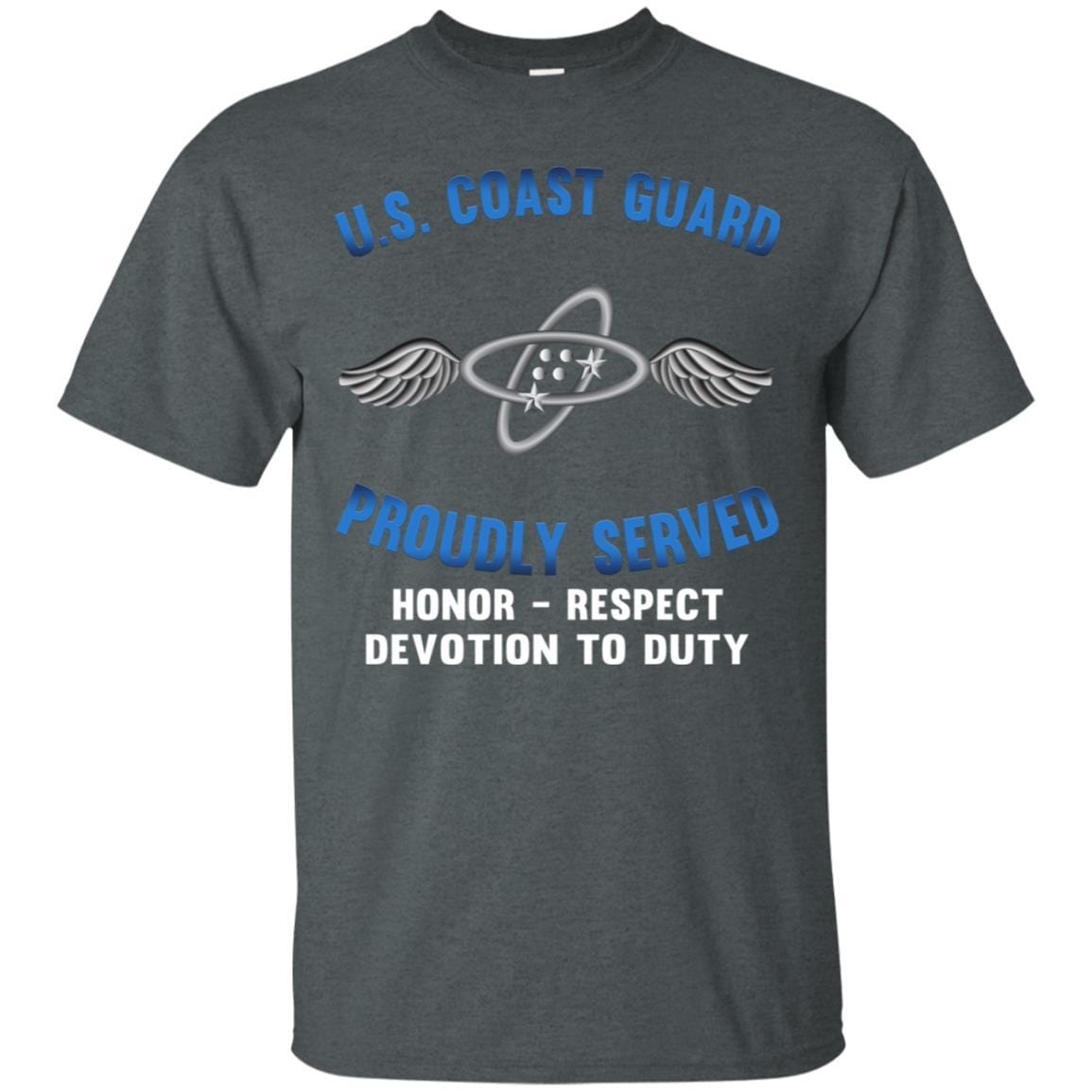 US Coast Guard Aviation Electronics Technician AET Logo Proudly Served T-Shirt For Men On Front-TShirt-USCG-Veterans Nation