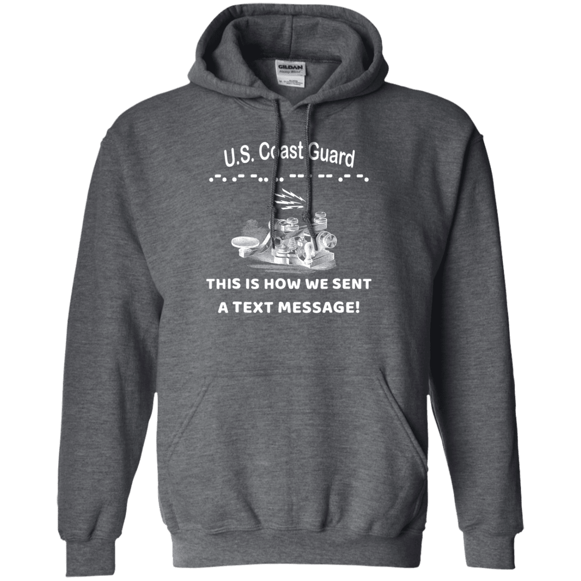US Coast Guard This is How We Sent a Text Message Men Front T Shirts-TShirt-USCG-Veterans Nation