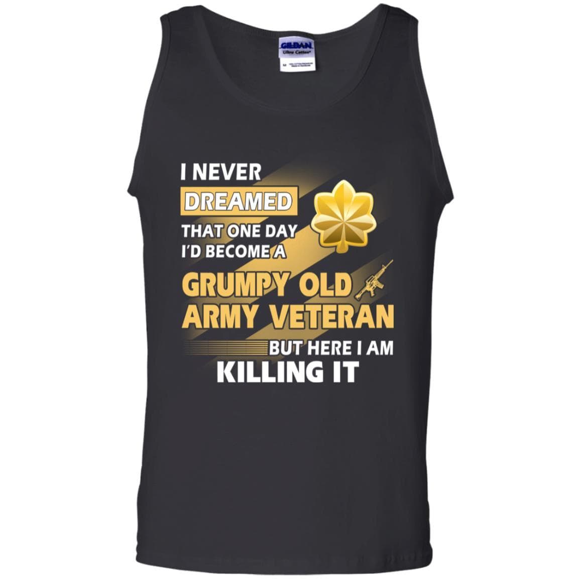 US Army T-Shirt "Grumpy Old Veteran" O-4 Major(MAJ) On Front-TShirt-Army-Veterans Nation