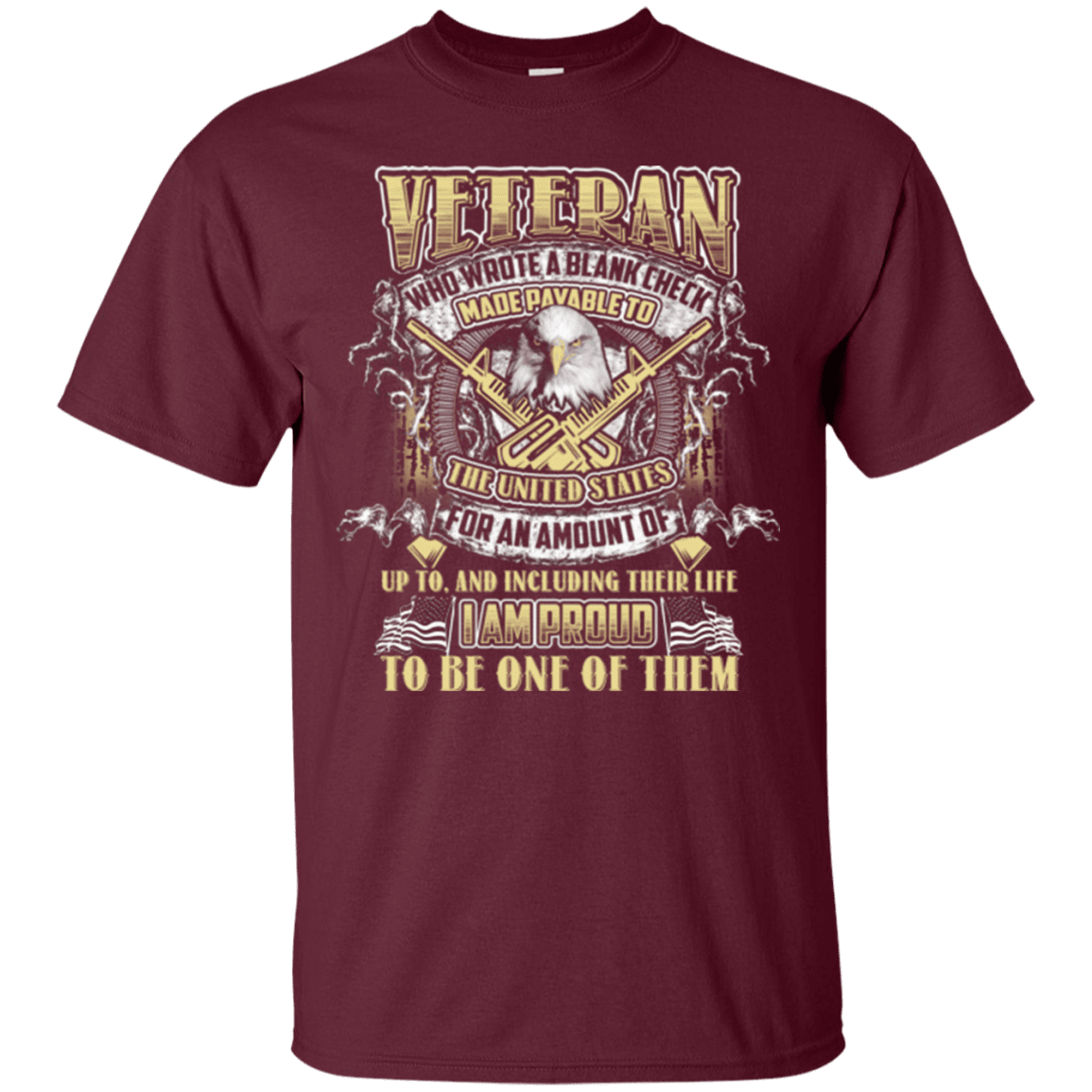 Military T-Shirt "Proud To Be Veteran"-TShirt-General-Veterans Nation