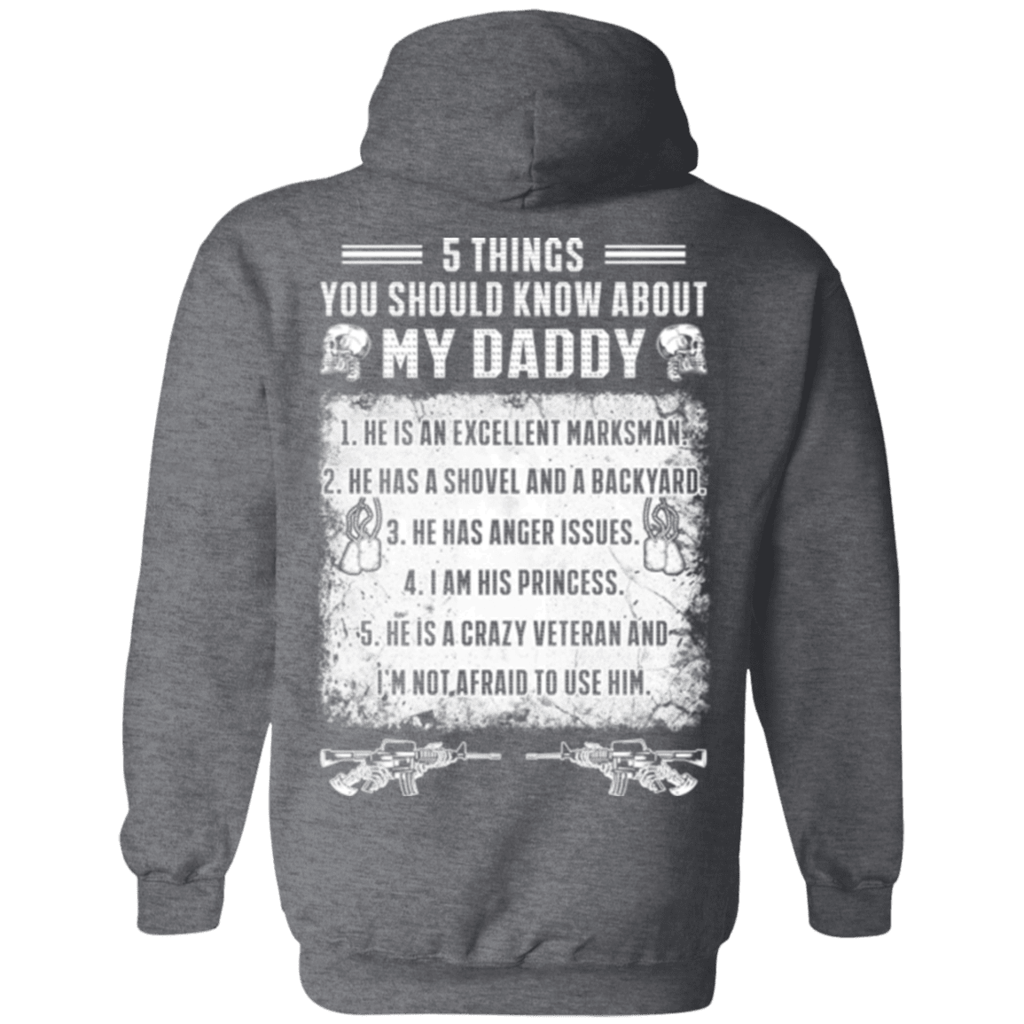 Military T-Shirt "5 Things You Should Know About My Daddy Veteran"-TShirt-General-Veterans Nation