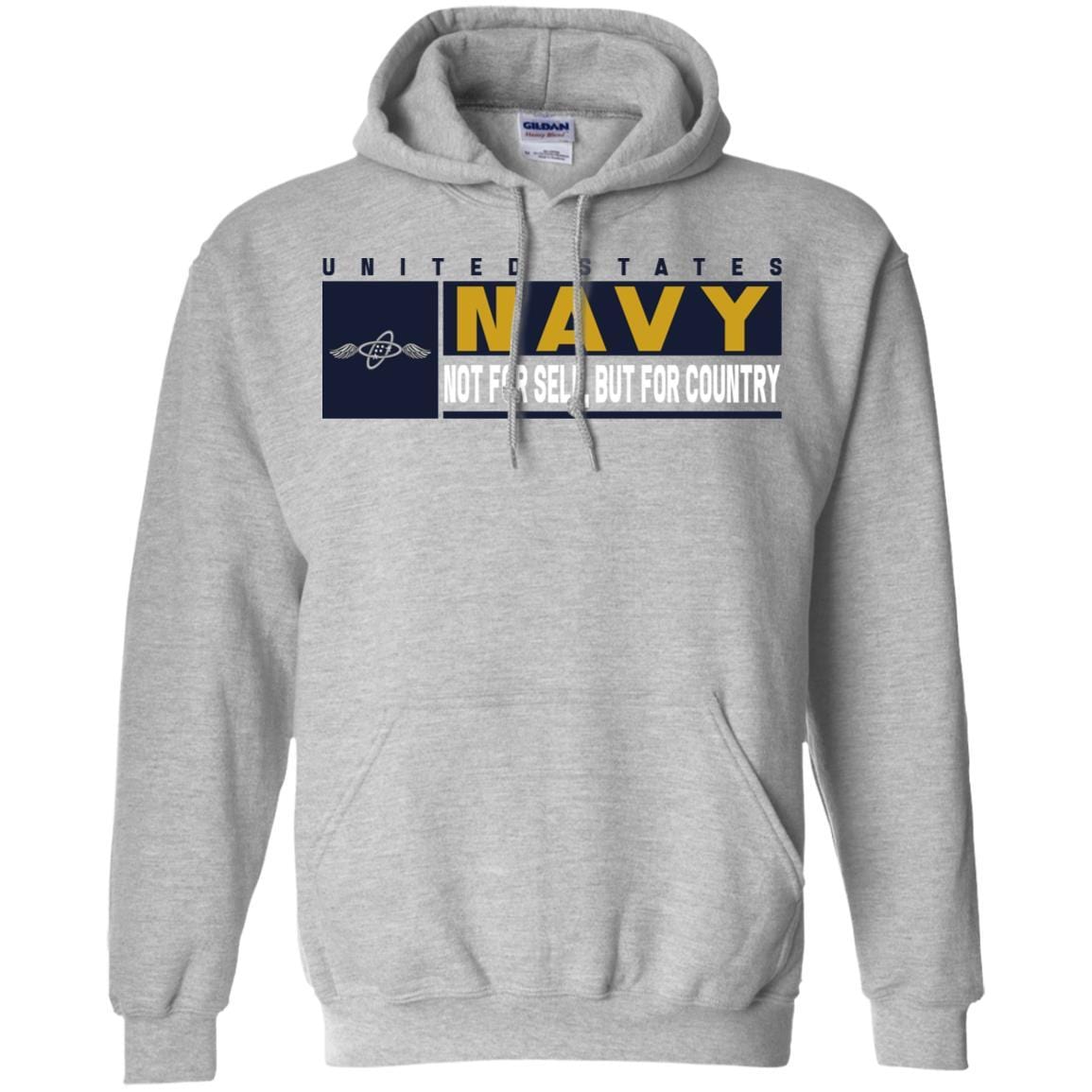 Navy Aviation Electronics Technician Navy AT- Not for self Long Sleeve - Pullover Hoodie-TShirt-Navy-Veterans Nation