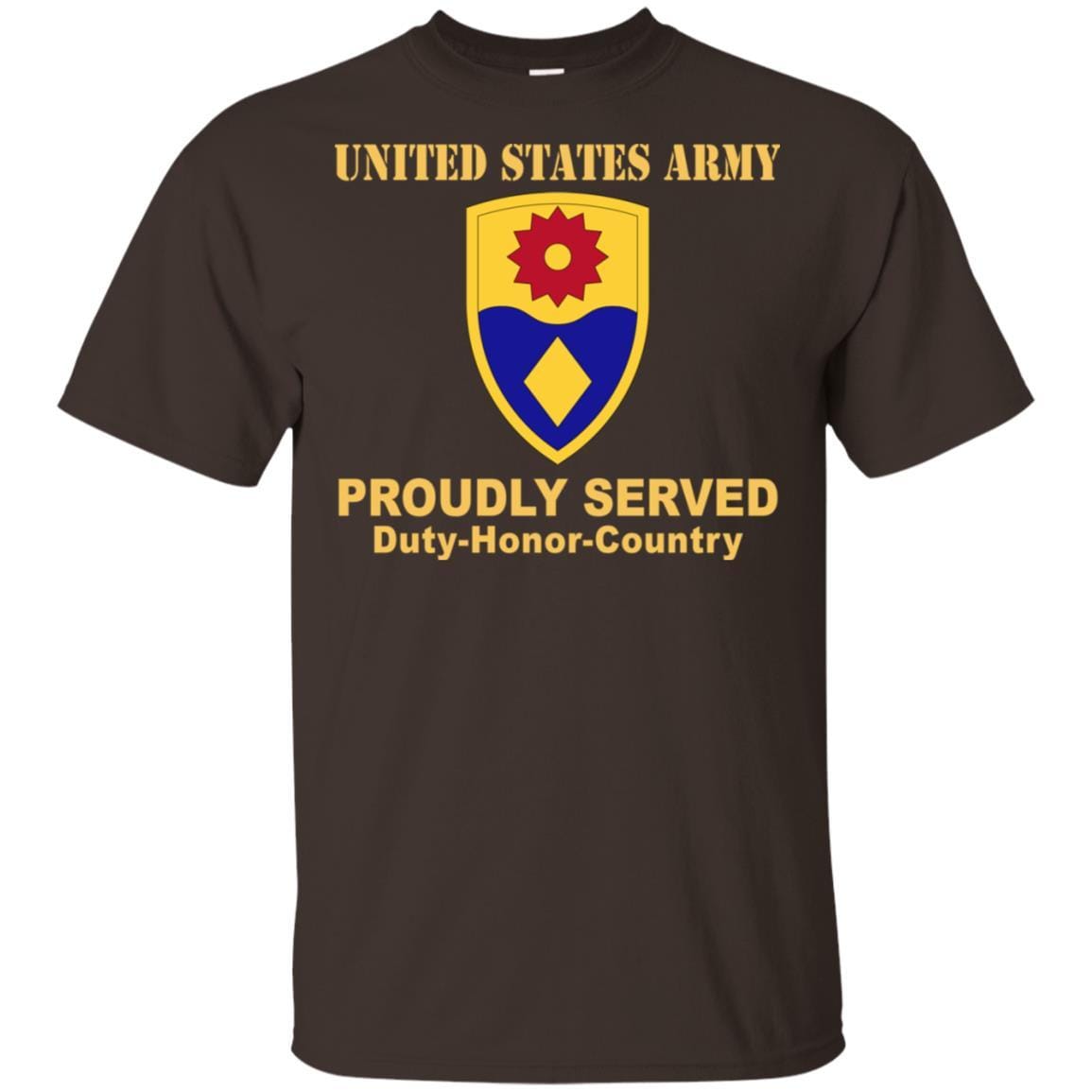 US ARMY 49TH MILITARY POLICE BRIGADE- Proudly Served T-Shirt On Front For Men-TShirt-Army-Veterans Nation