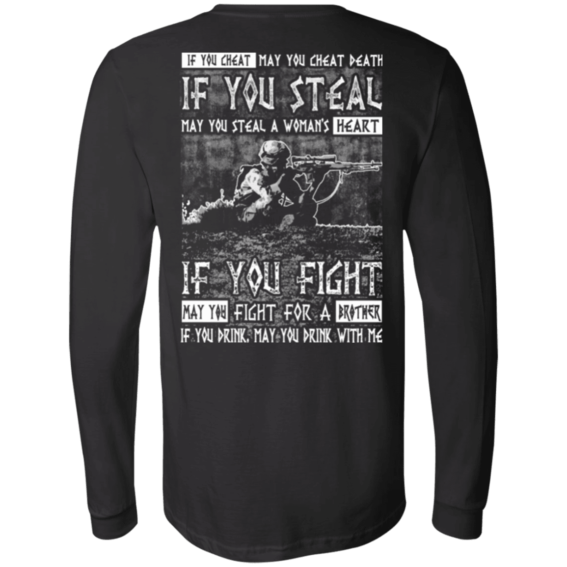 Military T-Shirt "Veteran - Fight For a Brother, Drink With Me"-TShirt-General-Veterans Nation