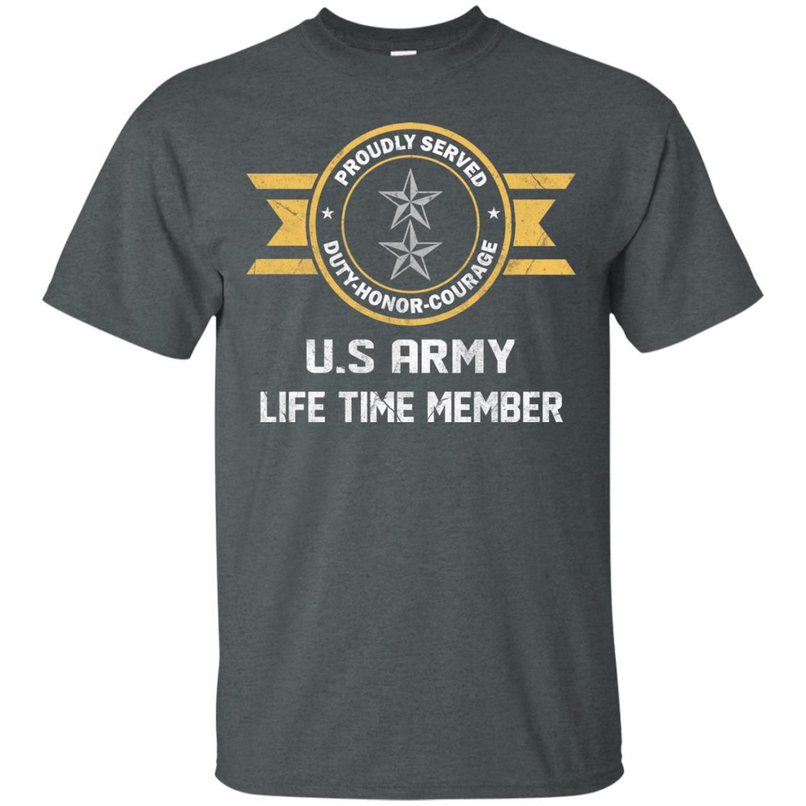 Life Time Member - US Army O-8 Major General O8 MG General Officer Ranks Men T Shirt On Front-TShirt-Army-Veterans Nation