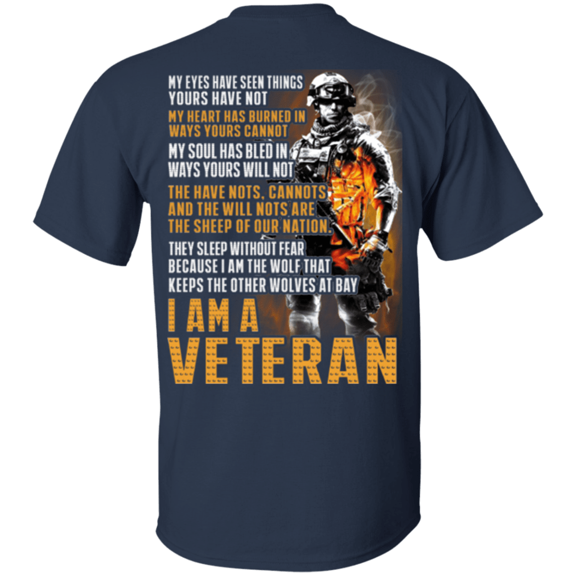 Military T-Shirt "I Am A Veteran"-TShirt-General-Veterans Nation